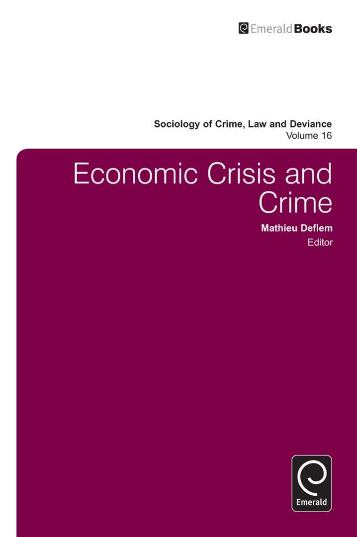 Cover image for Economic Crisis and Crime ISBN 9780857248015