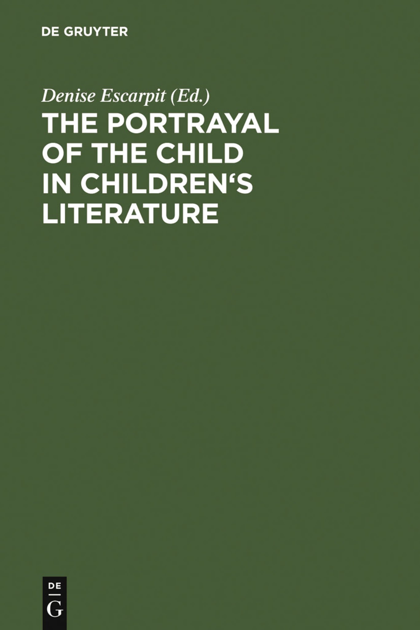 The portrayal of the child in children's literature