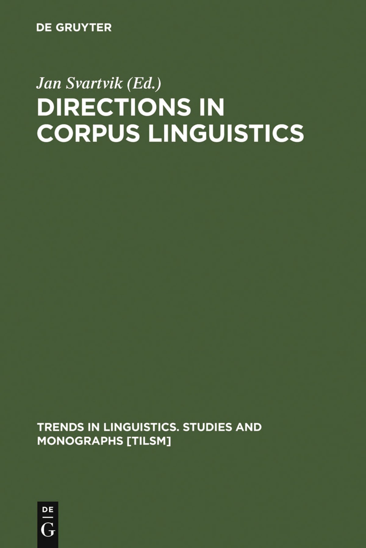 Cover image for Directions in Corpus Linguistics ISBN 9783110128260