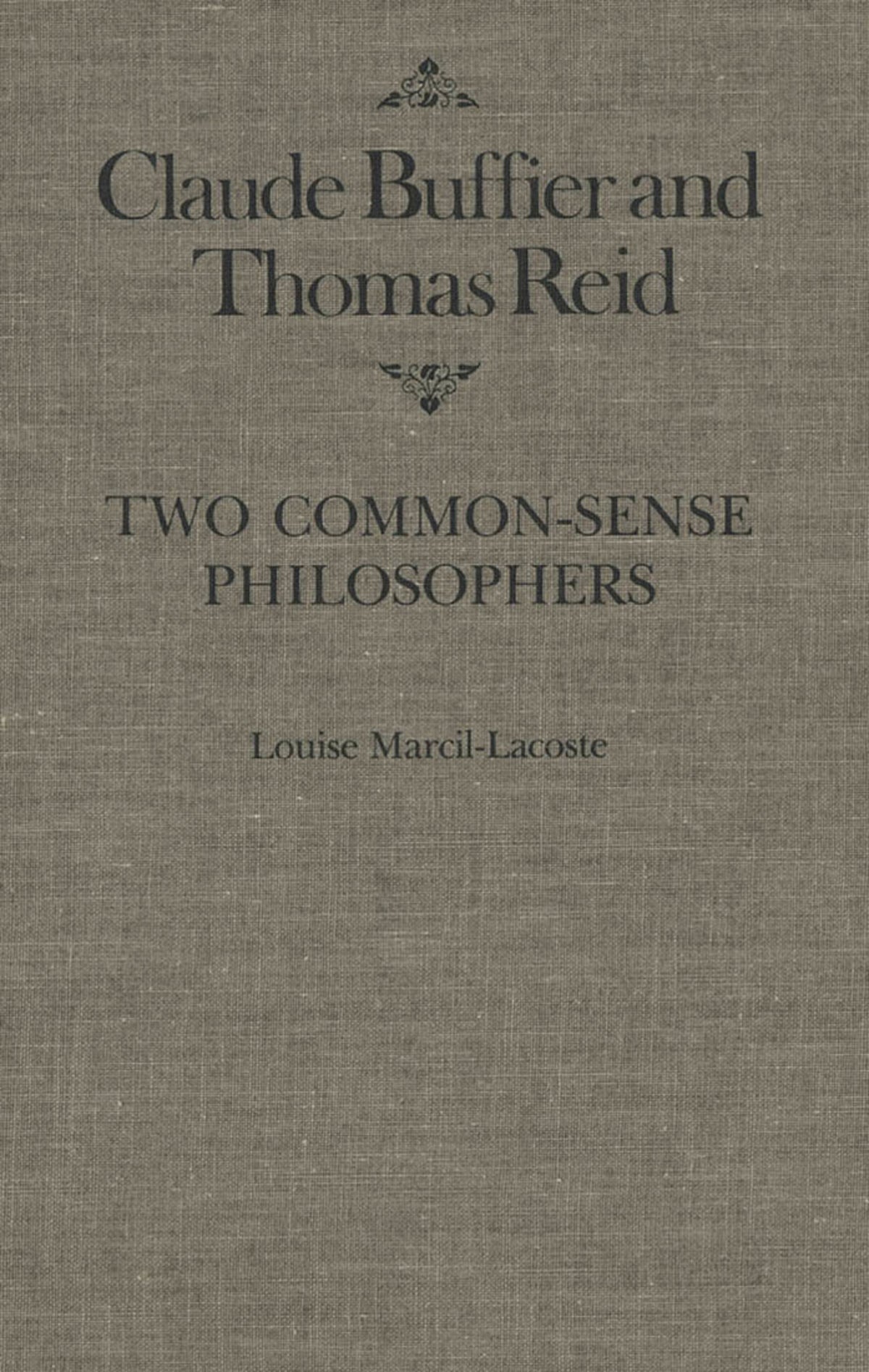 Cover image for Claude Buffier and Thomas Reid ISBN 9780773563988