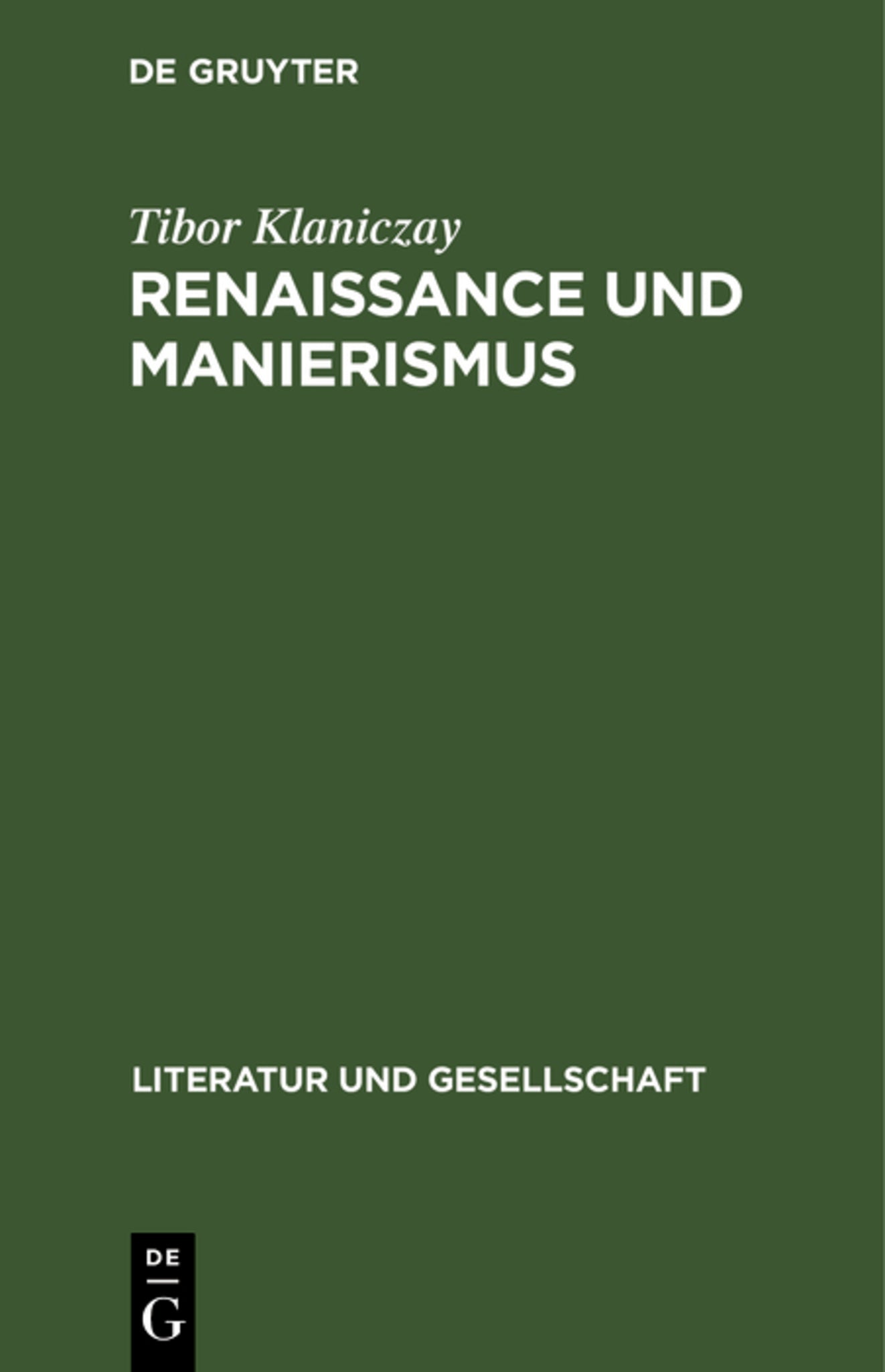 Renaissance und Manierismus
