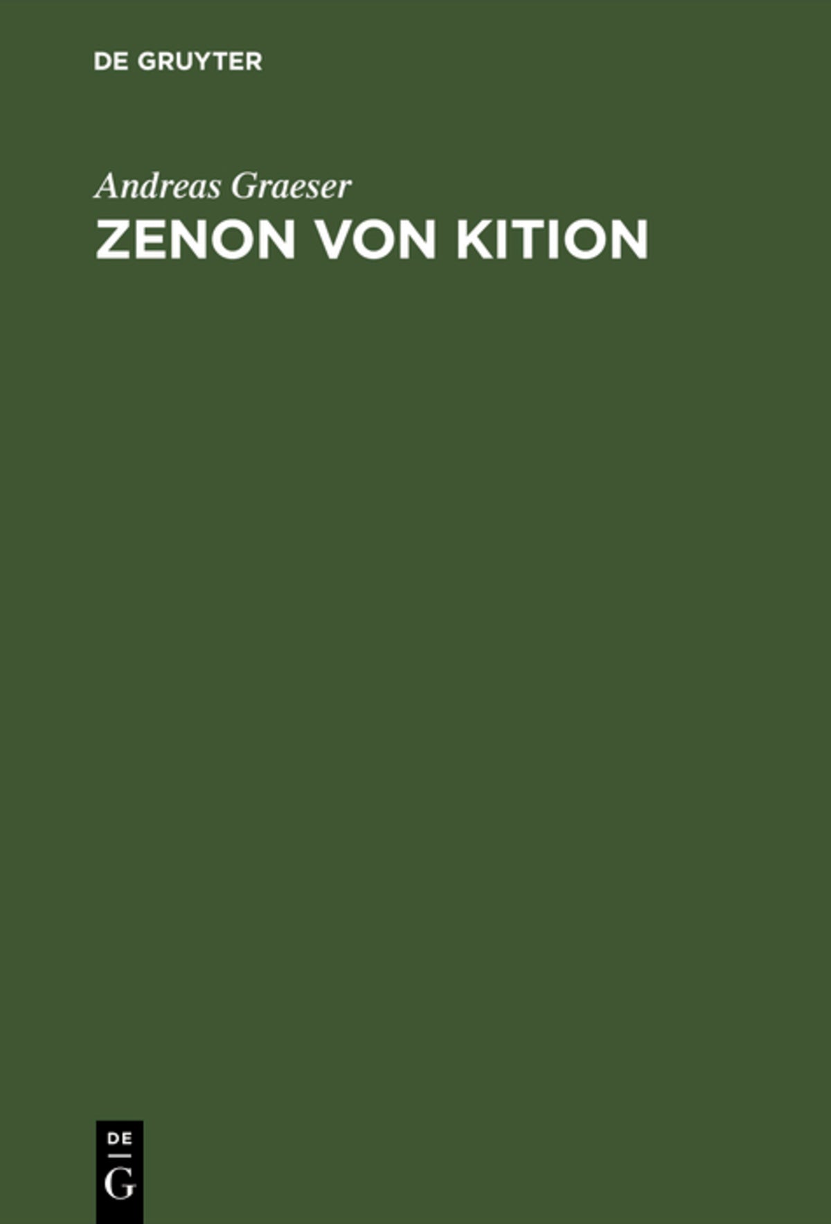Cover image for Zenon von Kition ISBN 9783110046731