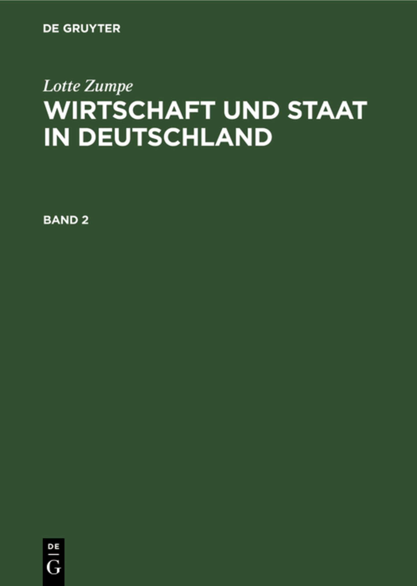 Wirtschaft und Staat in Deutschland während der Weimarer Republik