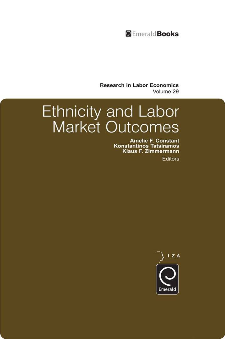 Cover image for Ethnicity and Labor Market Outcomes ISBN 9781849506335
