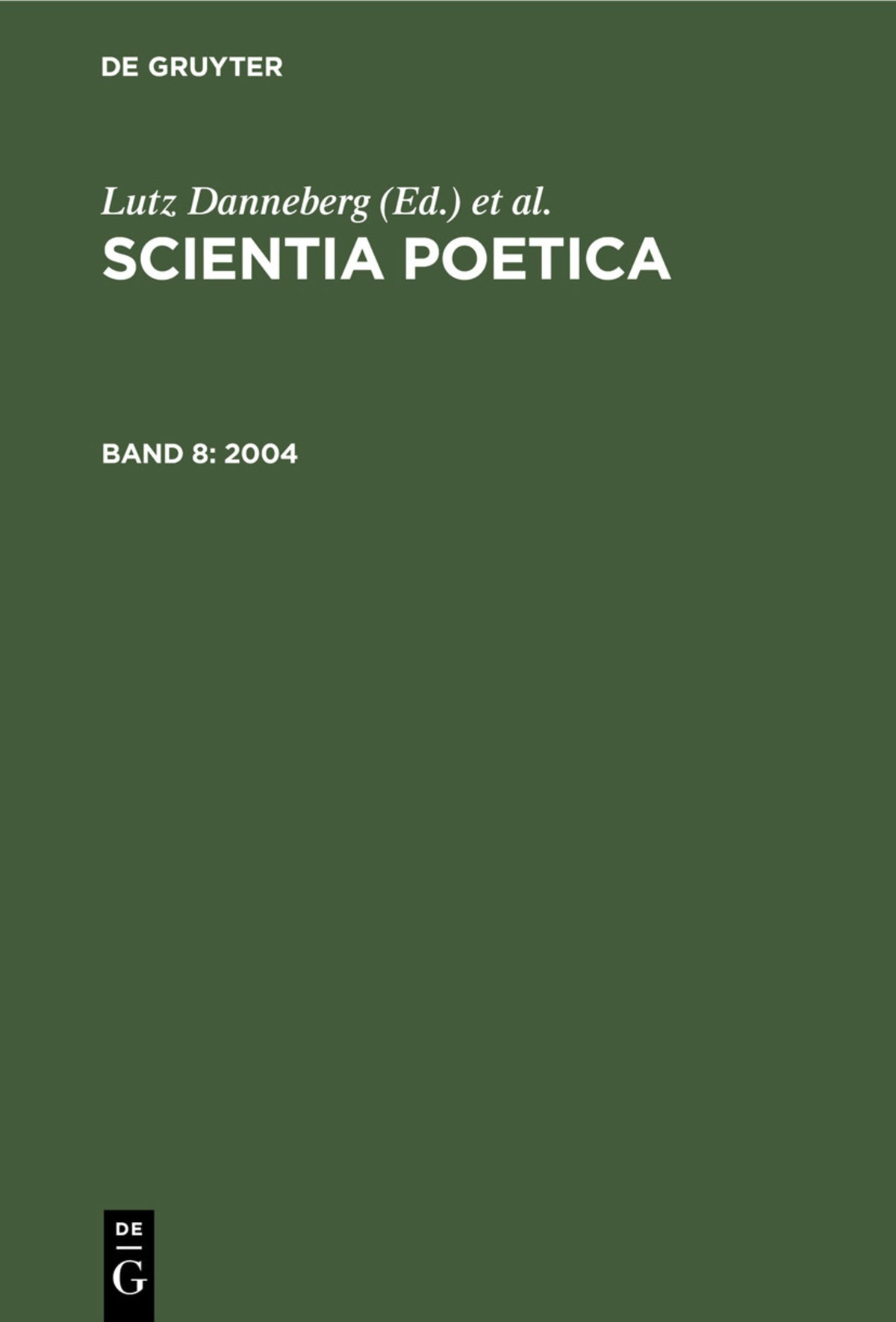 Cover image for 2004 ISBN 9783112422212