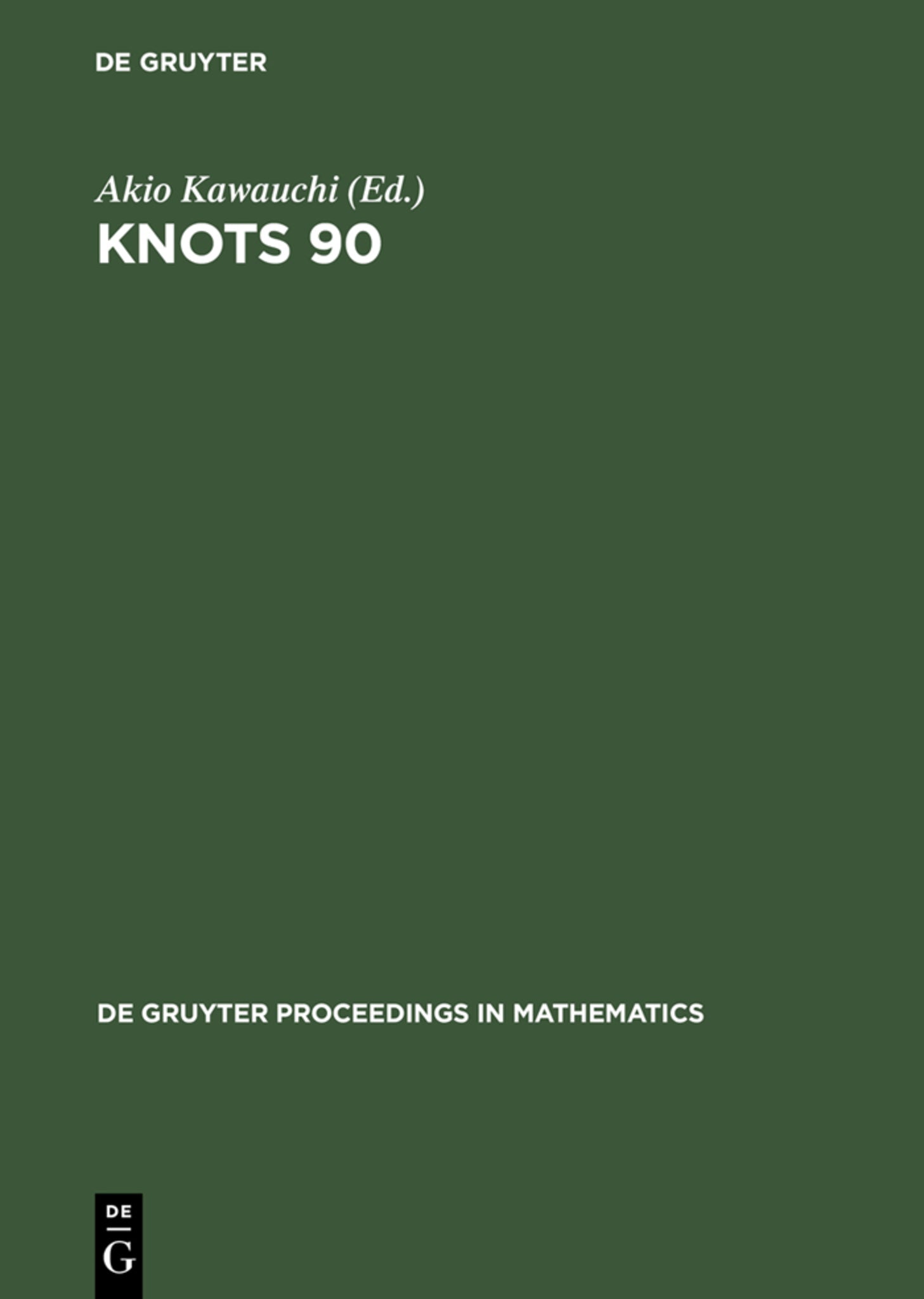 Cover image for Knots 90 ISBN 9783110126235