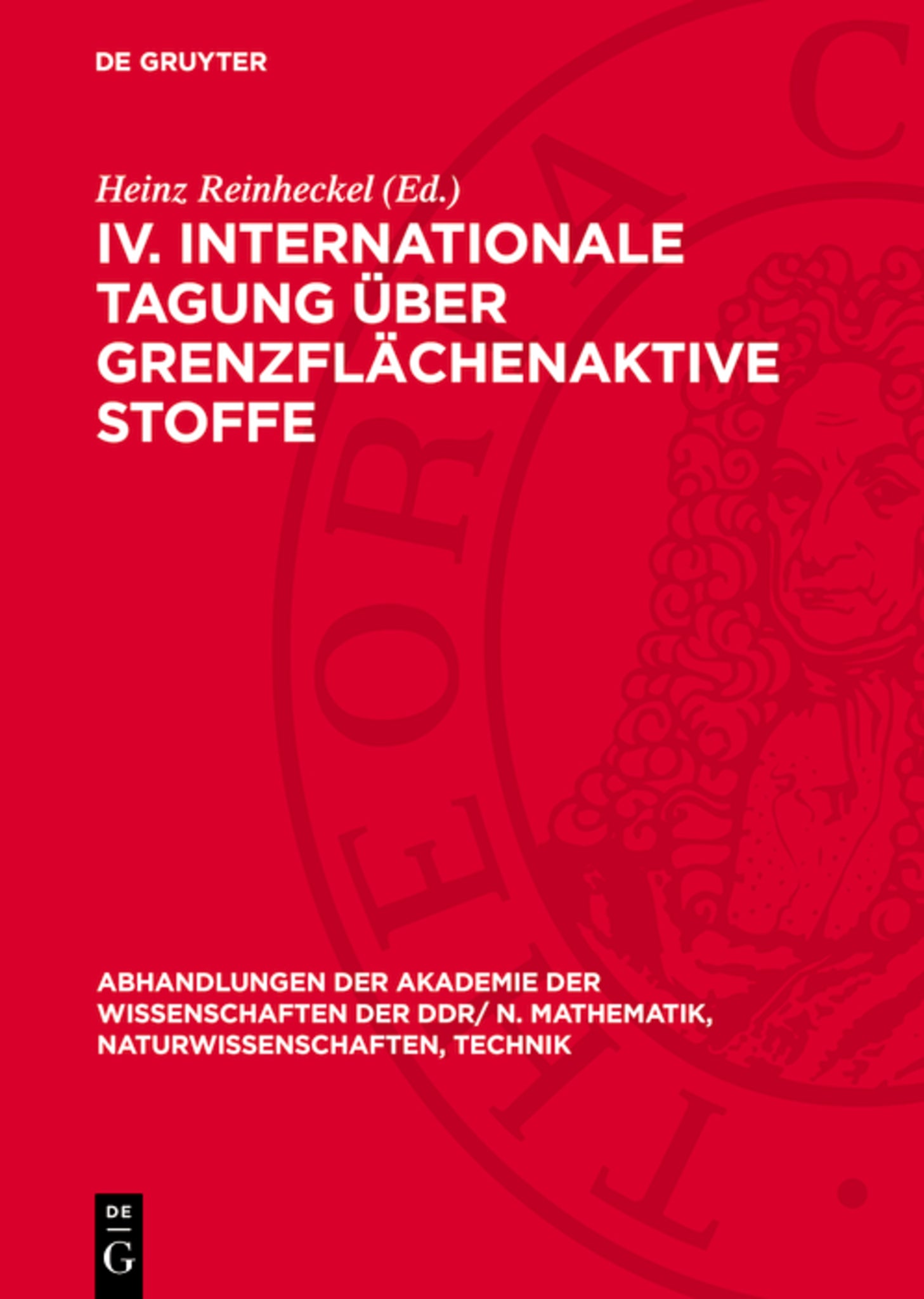 IV. Internationale Tagung über Grenzflächenaktive Stoffe