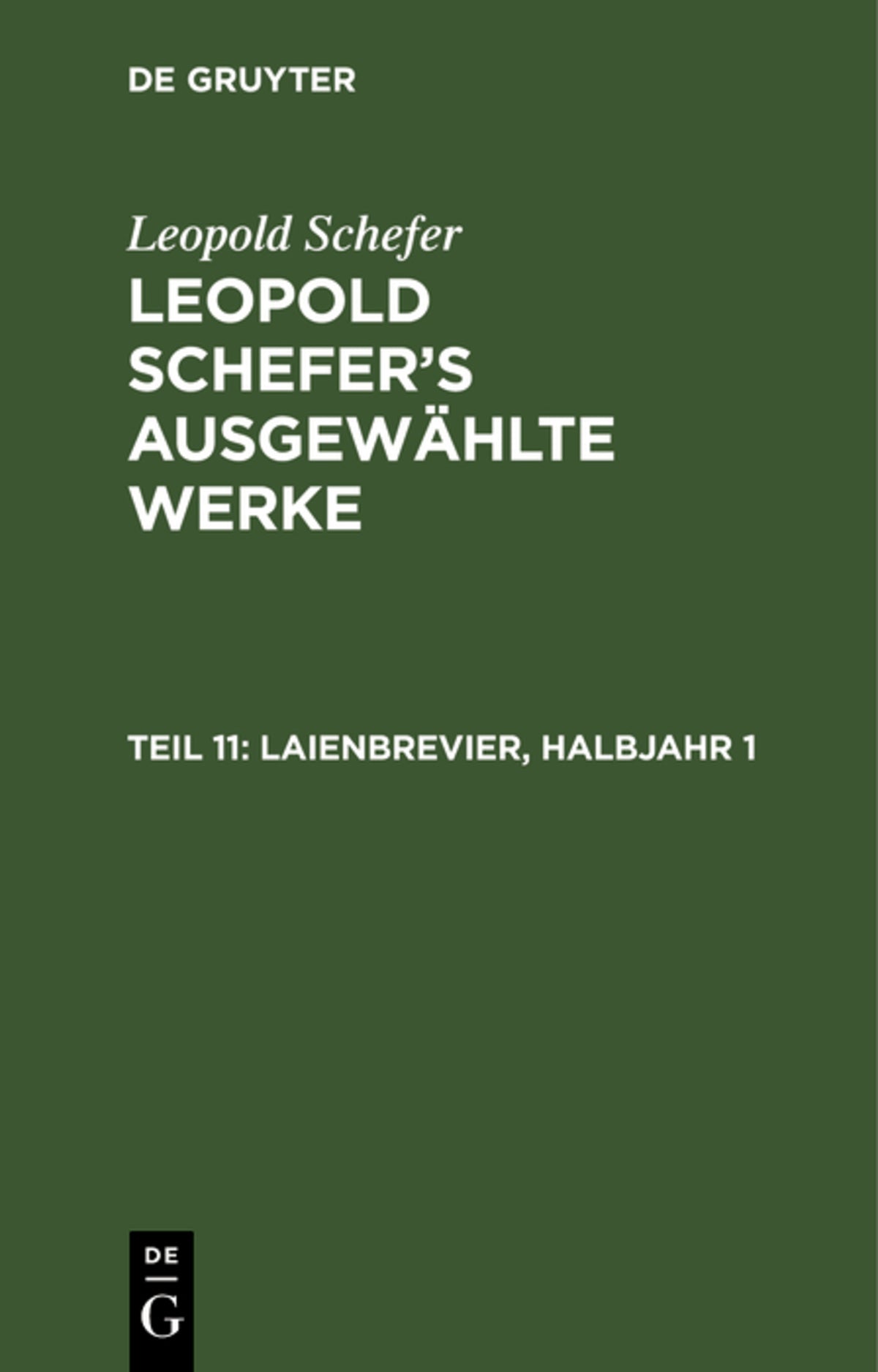 Cover image for Laienbrevier, Halbjahr 1 ISBN 9783111040981