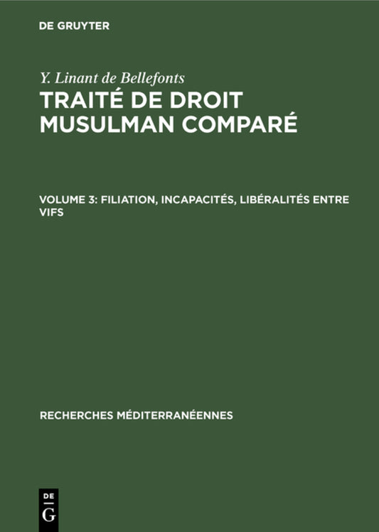 Filiation, incapacités, libéralités entre vifs