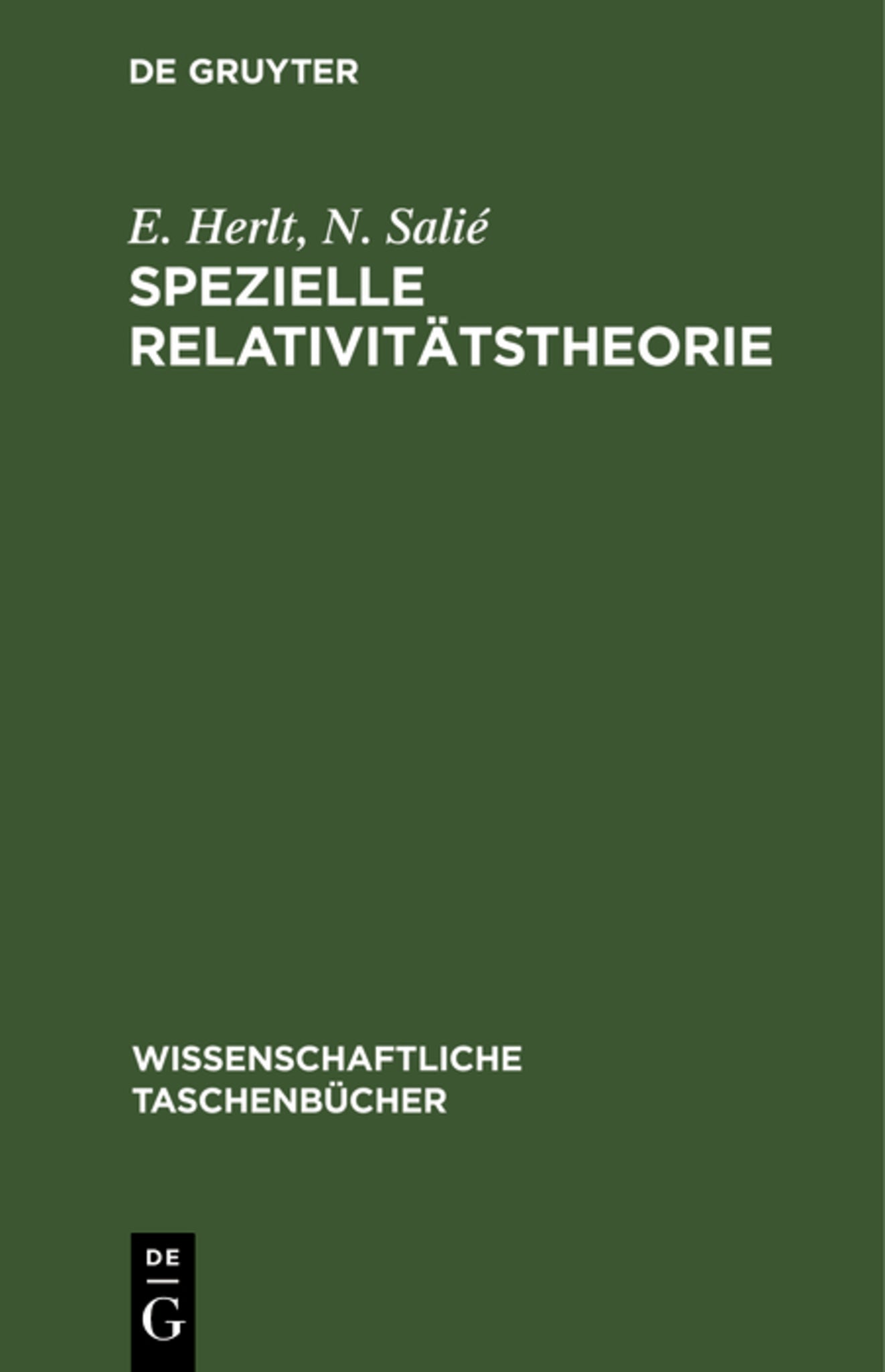 Cover image for Spezielle Relativitätstheorie ISBN 9783112596050