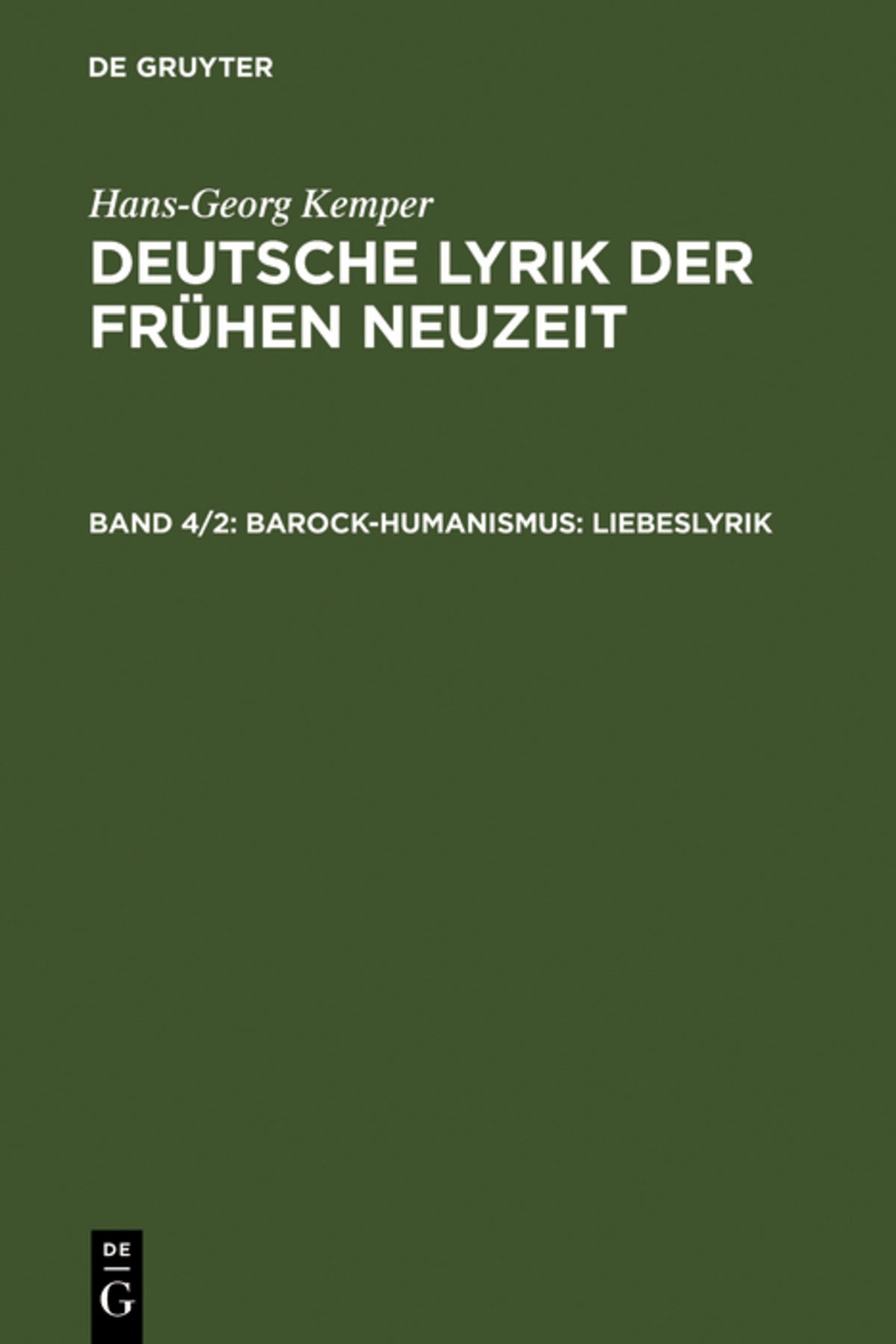 Barock-Humanismus: Liebeslyrik