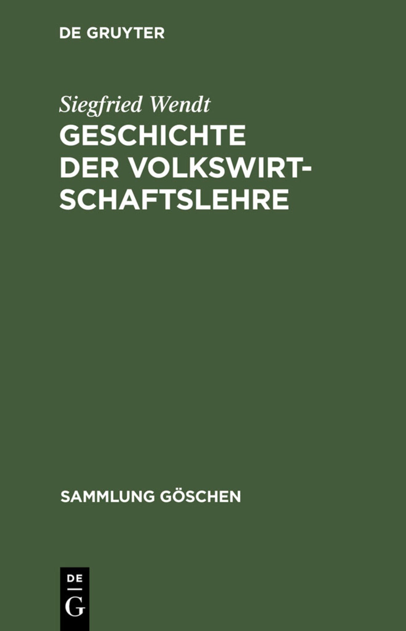 Geschichte der Volkswirtschaftslehre
