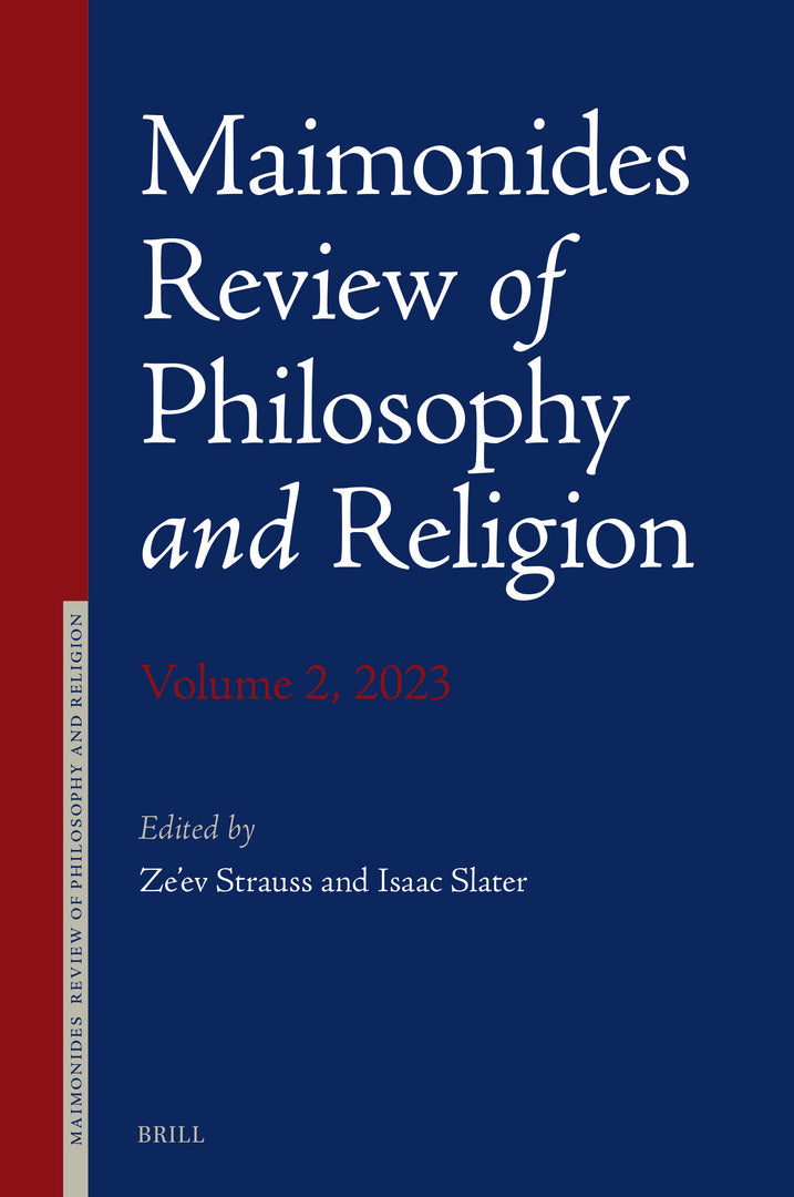 Cover image for Maimonides Review of Philosophy and Religion Volume 2, 2023 ISBN 9789004508644