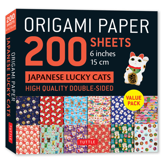 Origami Paper 200 sheets Origami Lucky Cats 6" (15 cm)