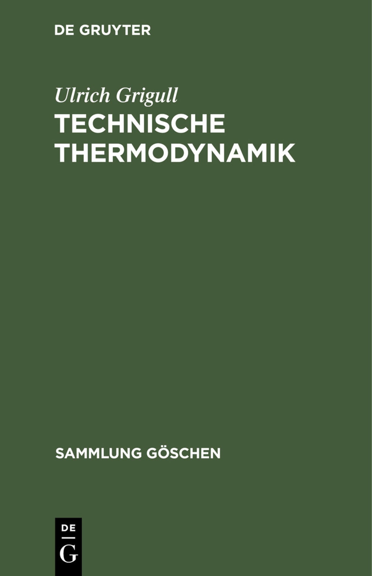 Cover image for Technische Thermodynamik ISBN 9783112309483