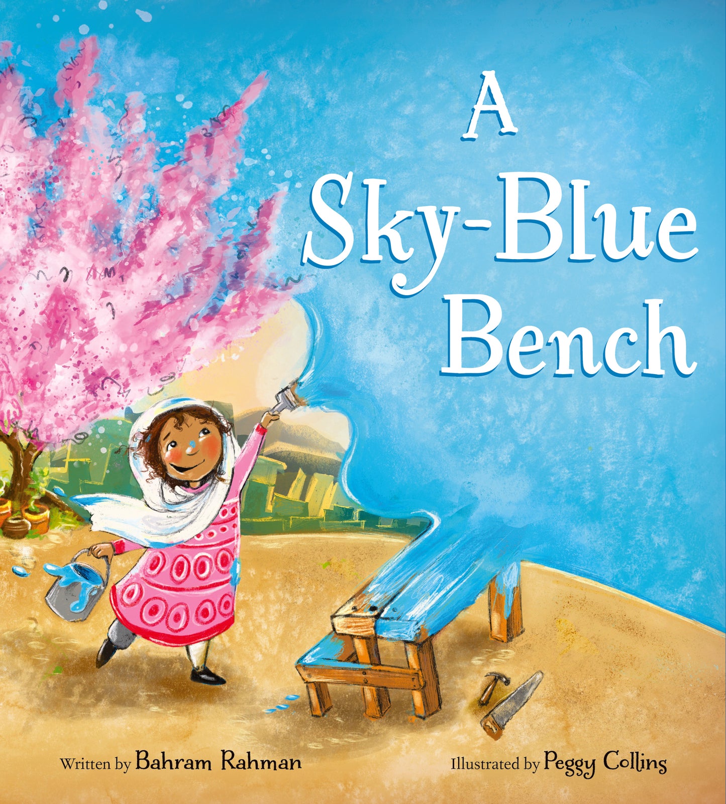A Sky-Blue Bench