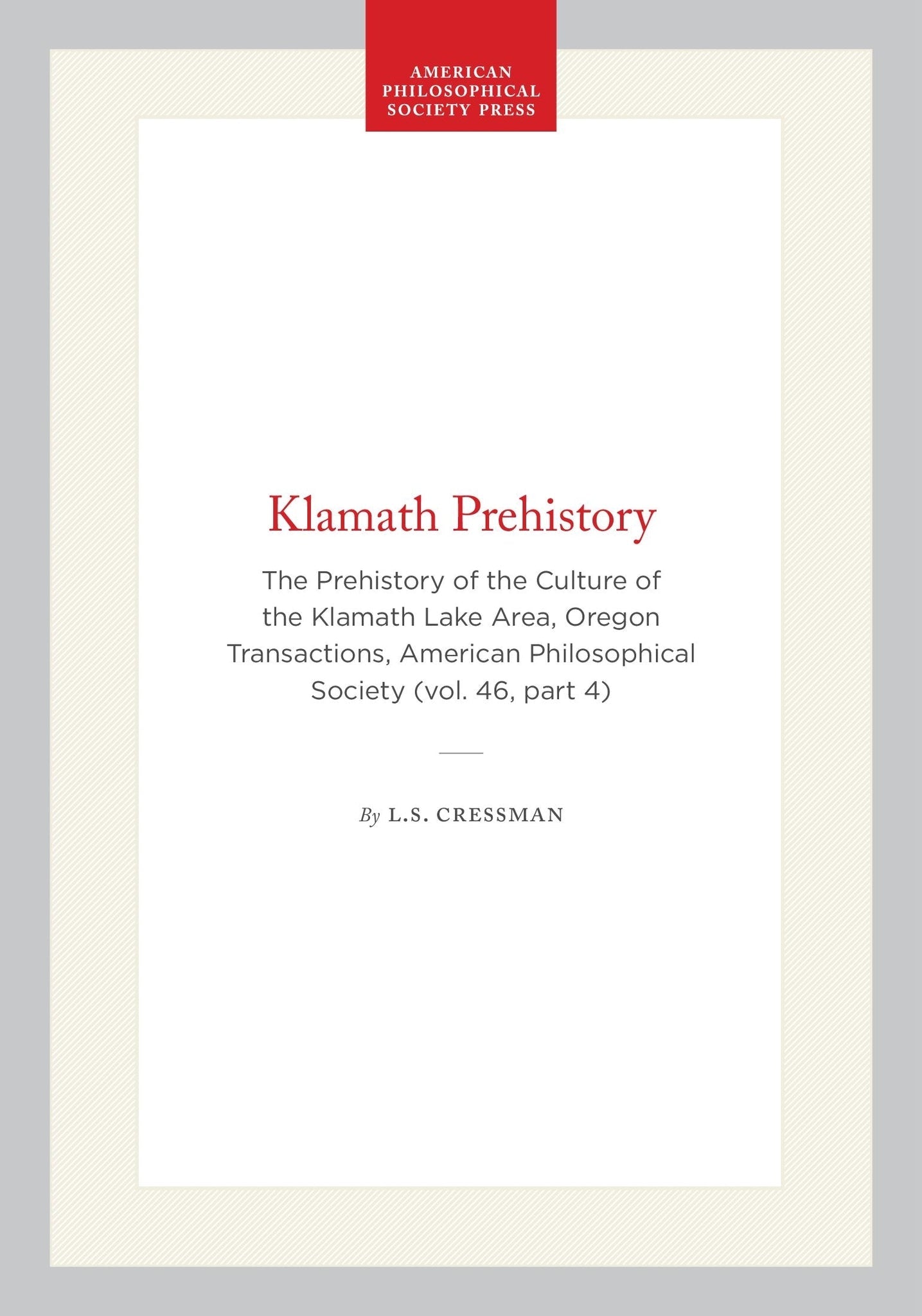 Klamath Prehistory