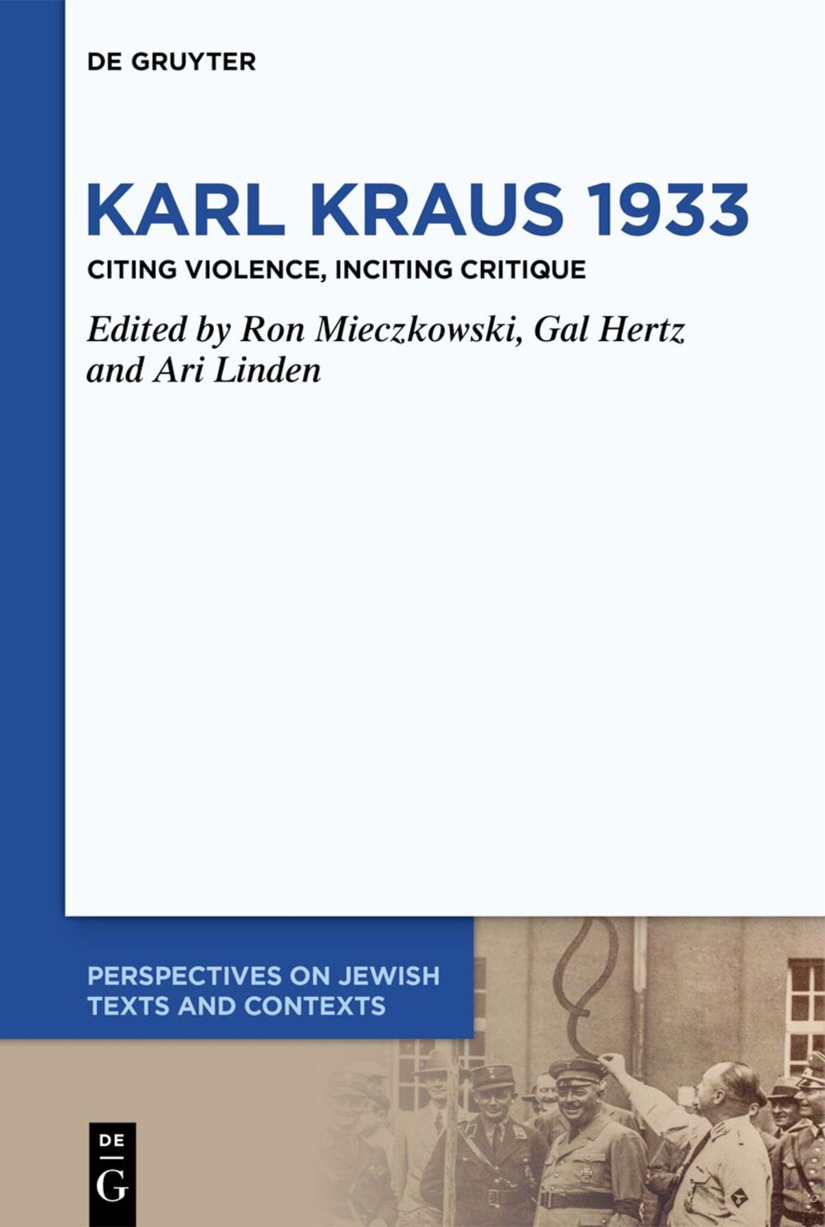 Cover image for Karl Kraus 1933 ISBN 9783111364377
