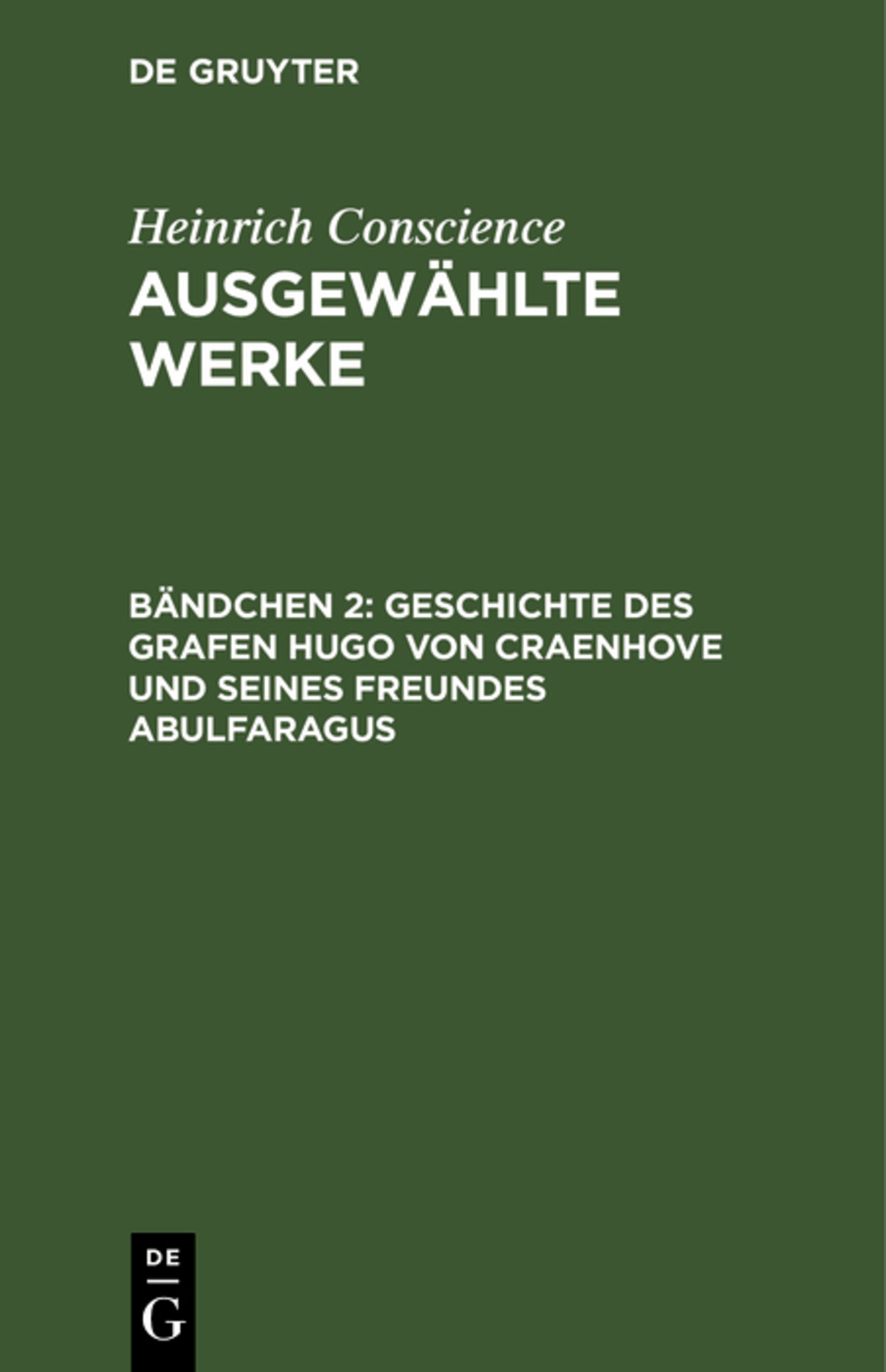 Geschichte des Grafen Hugo von Craenhove und seines Freundes Abulfaragus