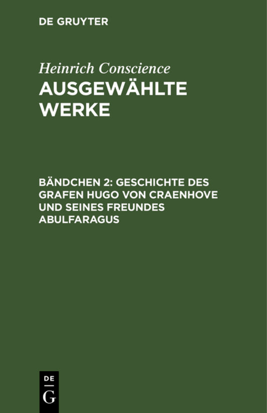 Geschichte des Grafen Hugo von Craenhove und seines Freundes Abulfaragus