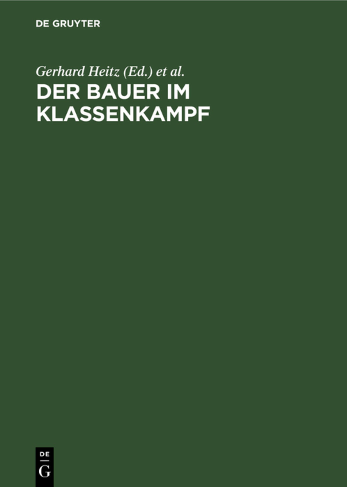 Cover image for Der Bauer im Klassenkampf ISBN 9783112592113