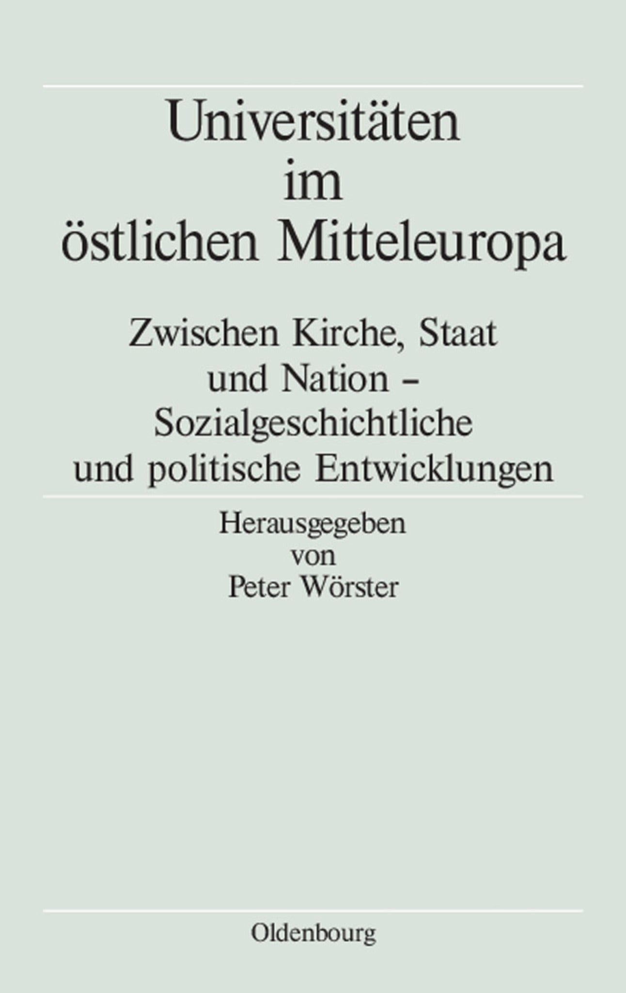 Universitäten im östlichen Mitteleuropa