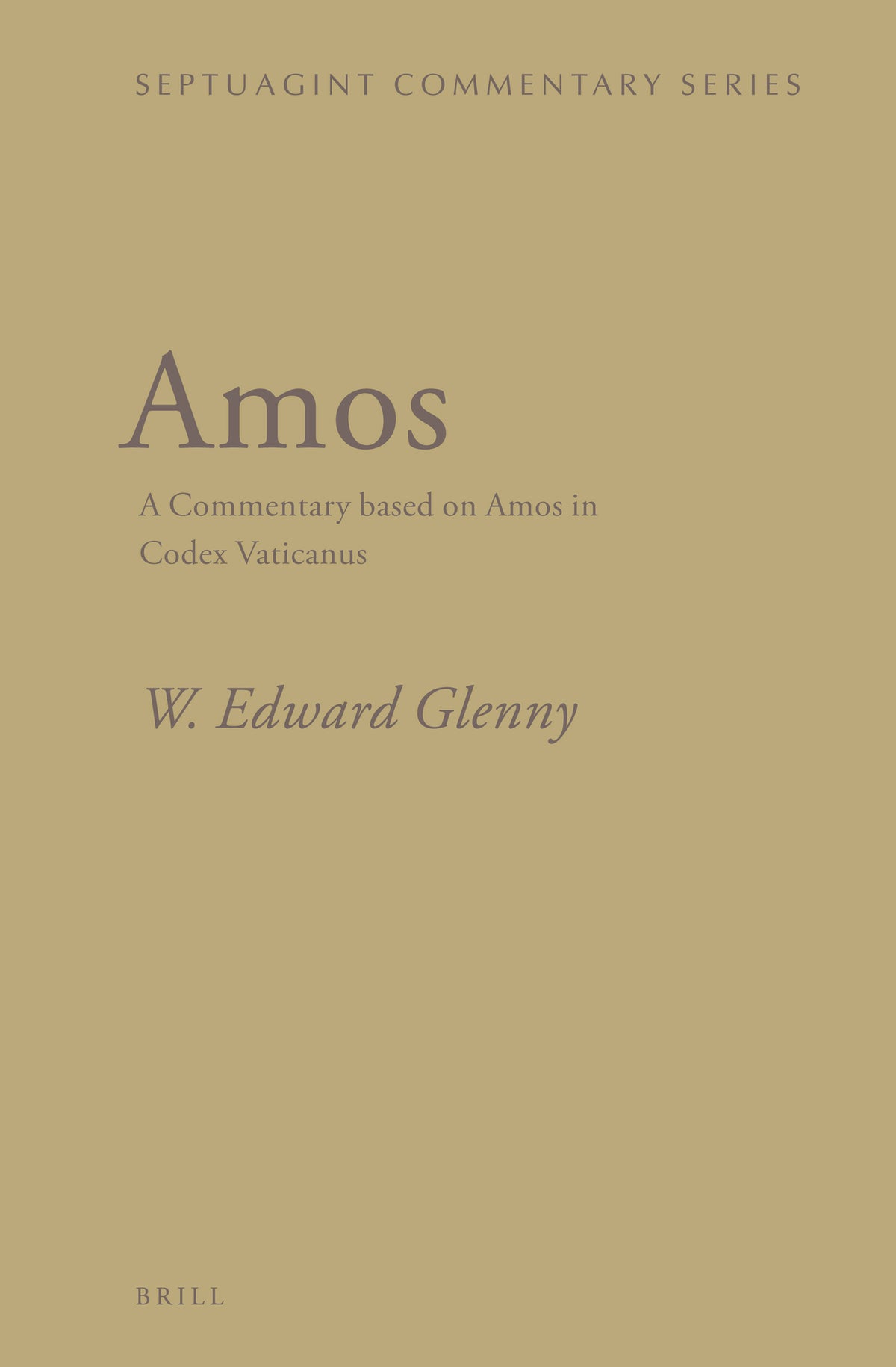 Cover image for Amos ISBN 9789004245570