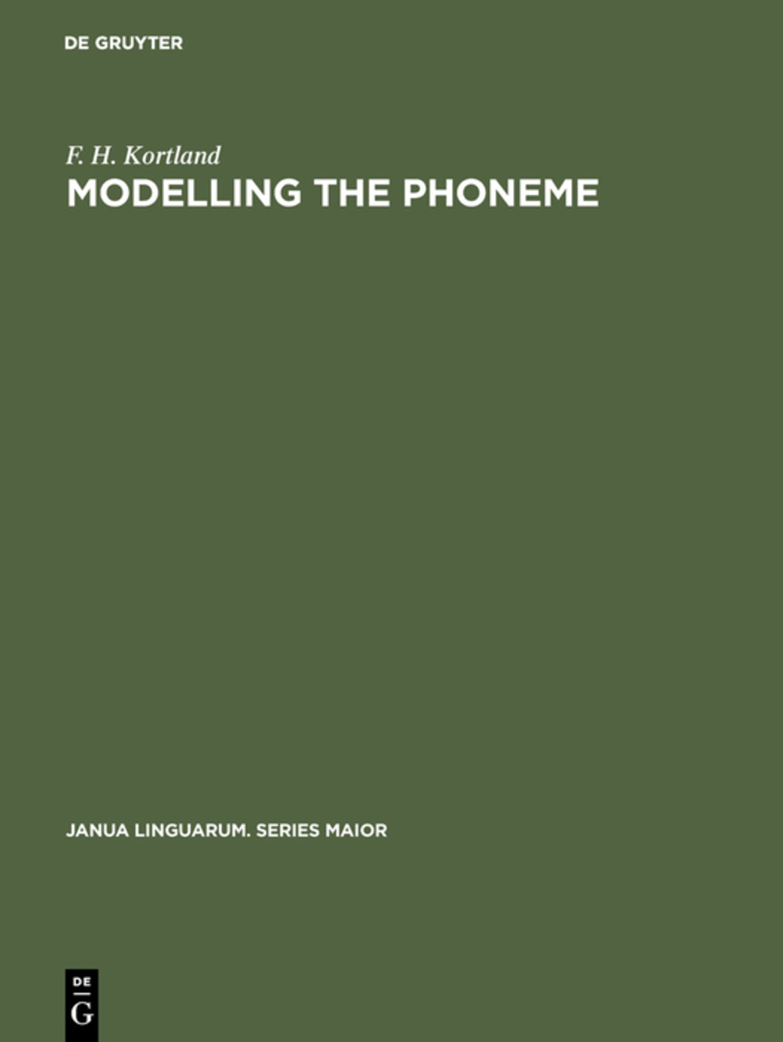 Modelling the Phoneme