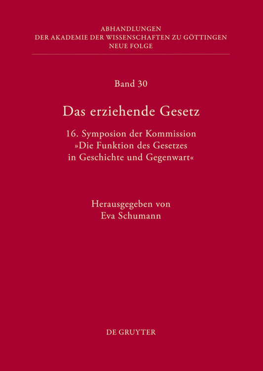 Das erziehende Gesetz