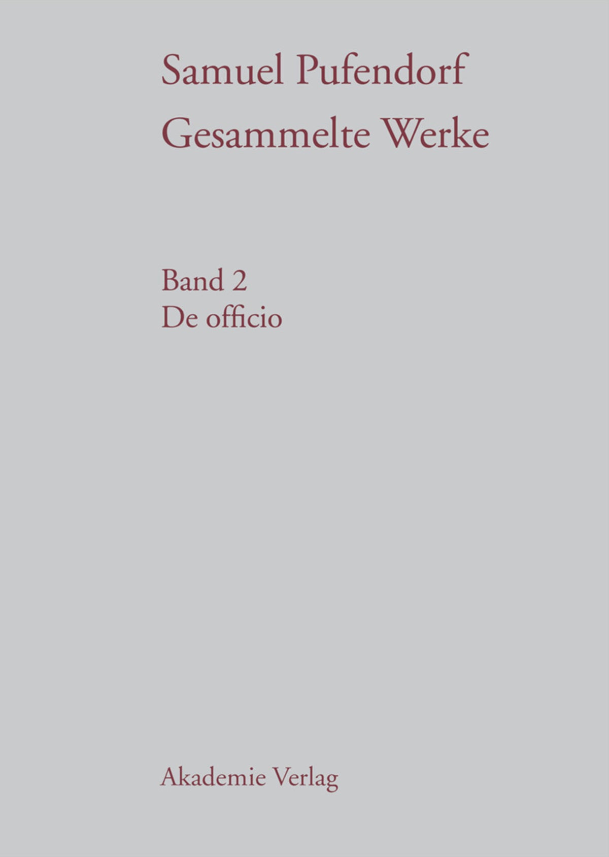 Cover image for De officio ISBN 9783050028804