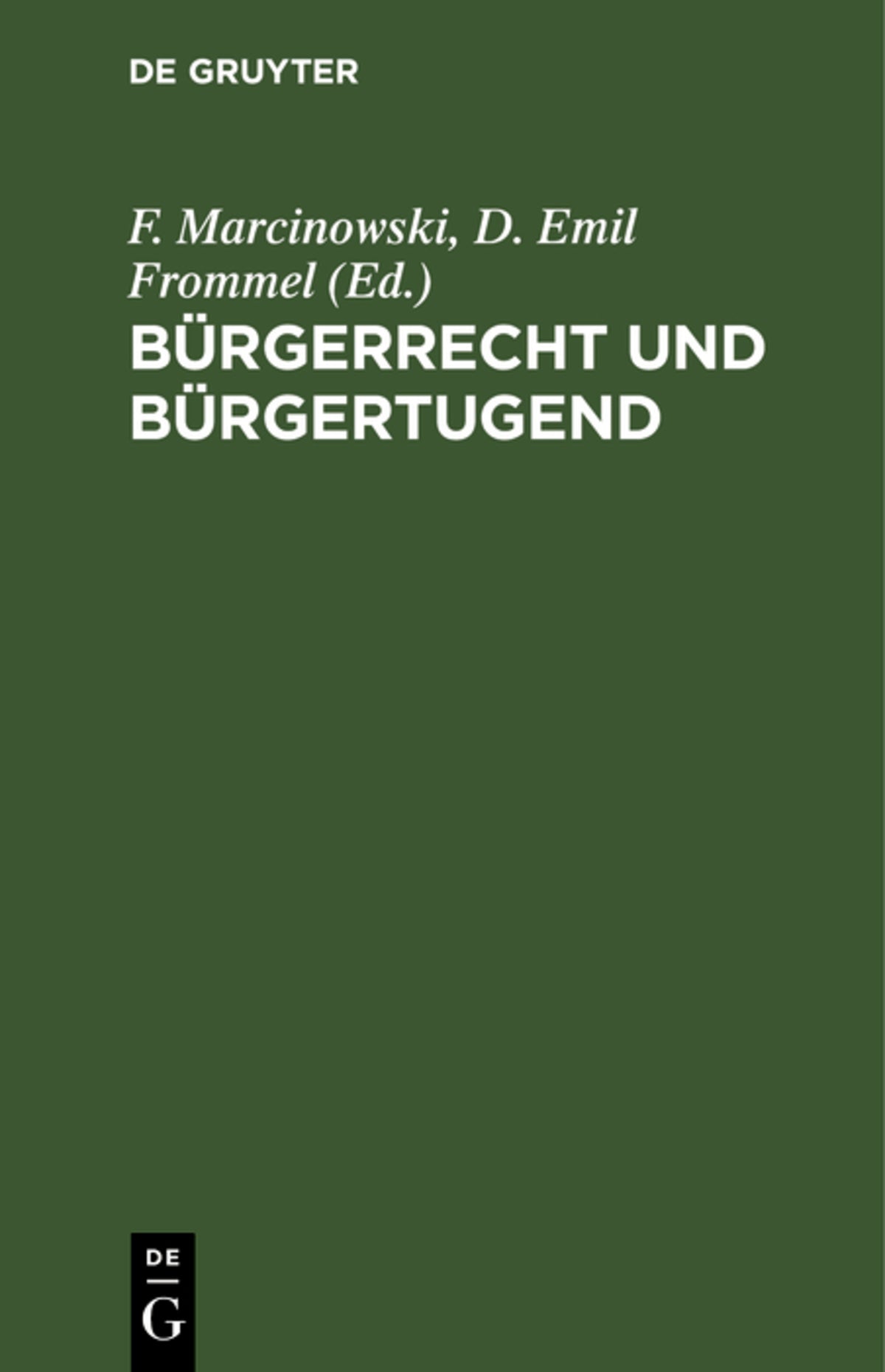 Bürgerrecht und Bürgertugend