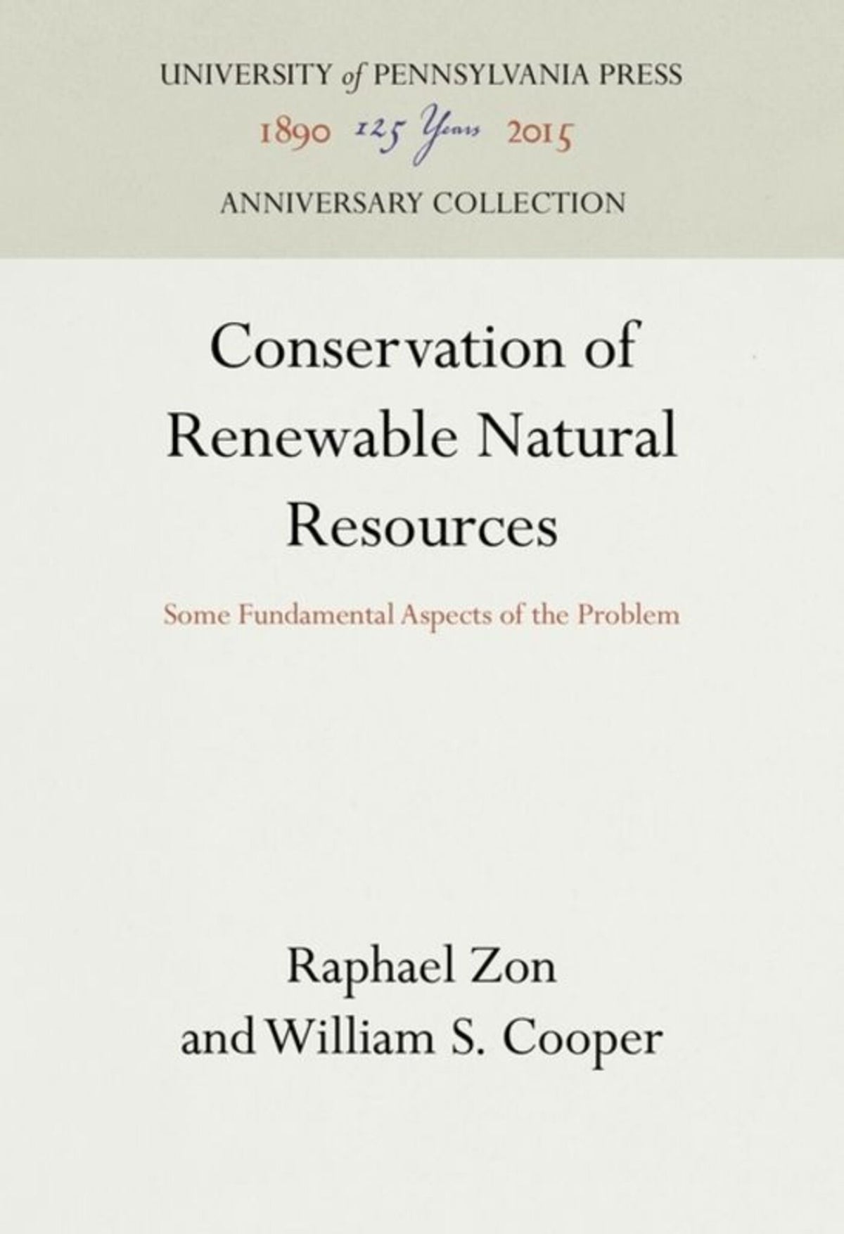 Conservation of Renewable Natural Resources