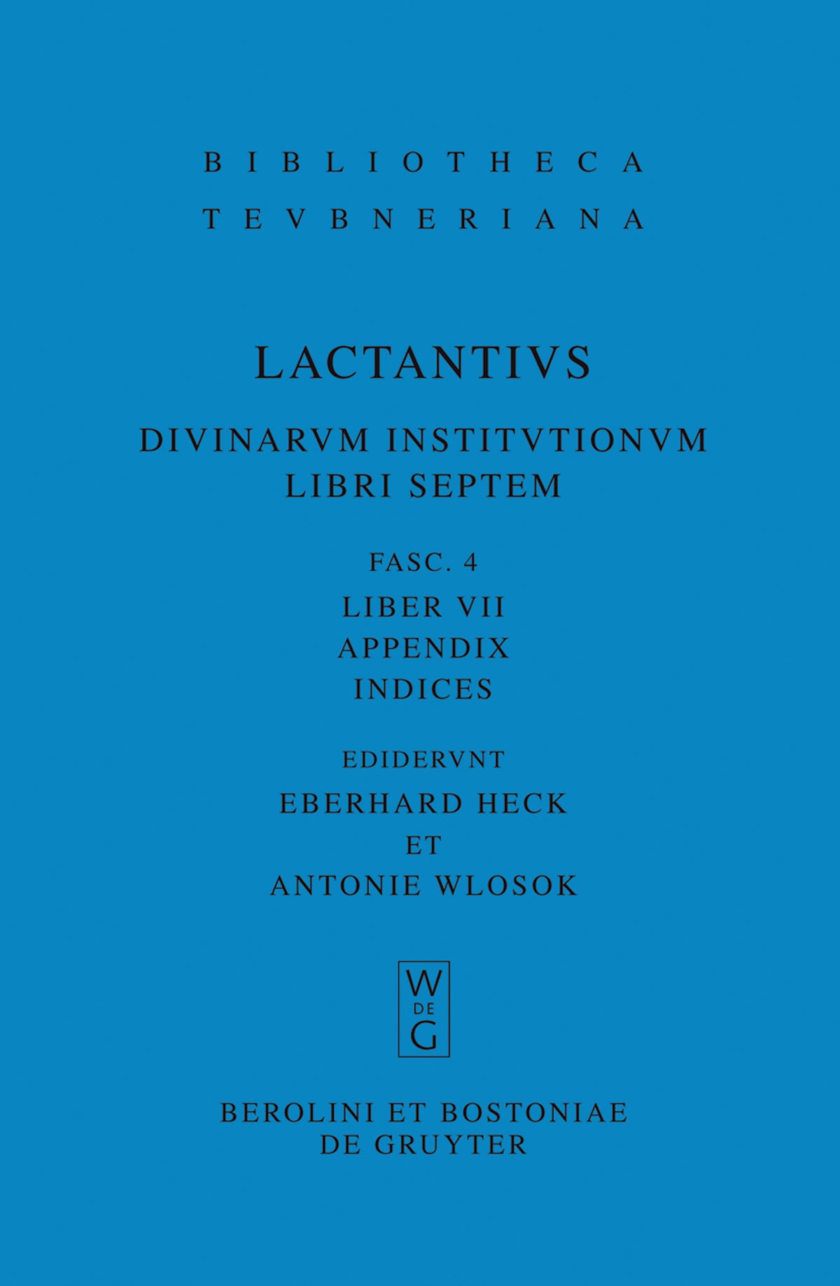 Cover image for Liber VII ISBN 9783110224672