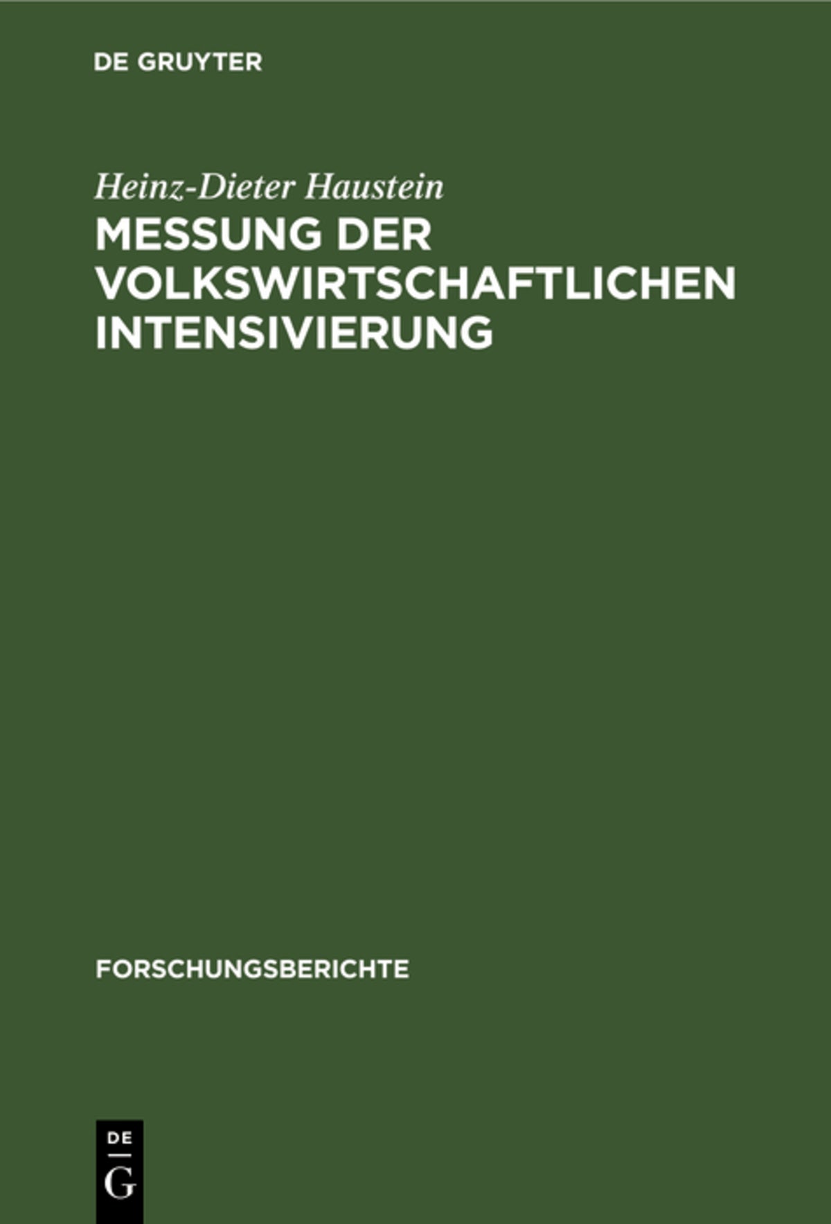 Messung der volkswirtschaftlichen Intensivierung