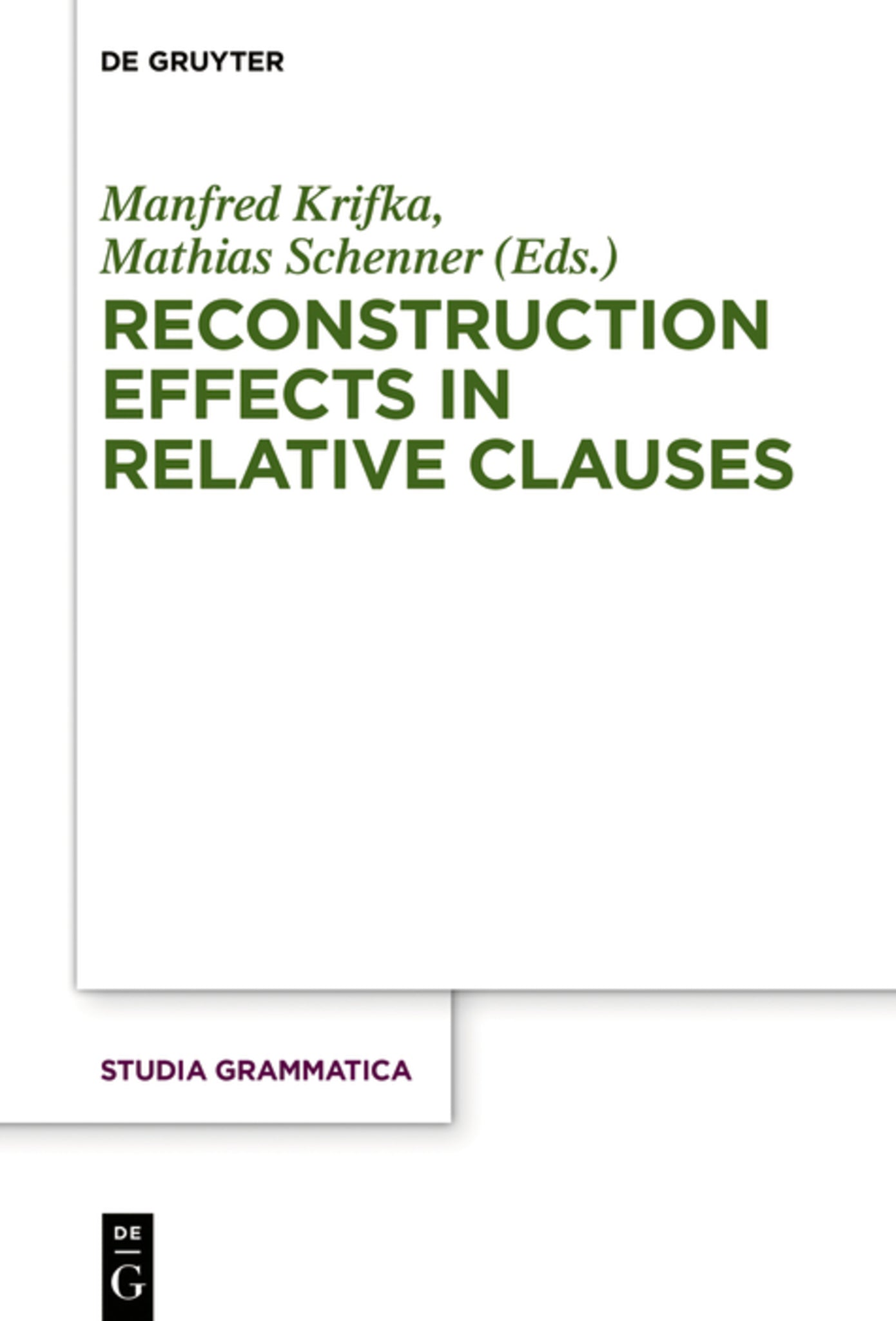 Reconstruction Effects in Relative Clauses