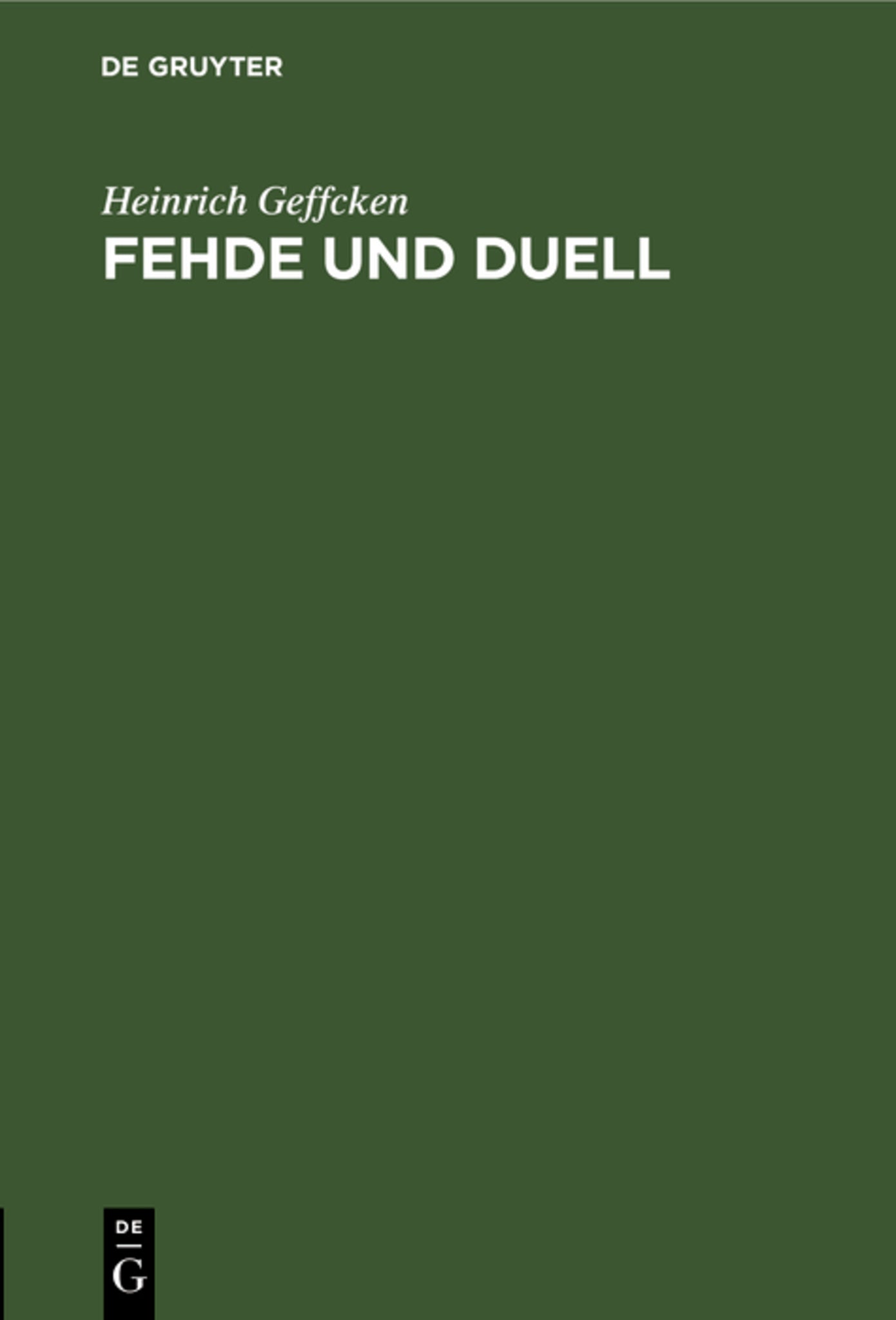 Fehde und Duell