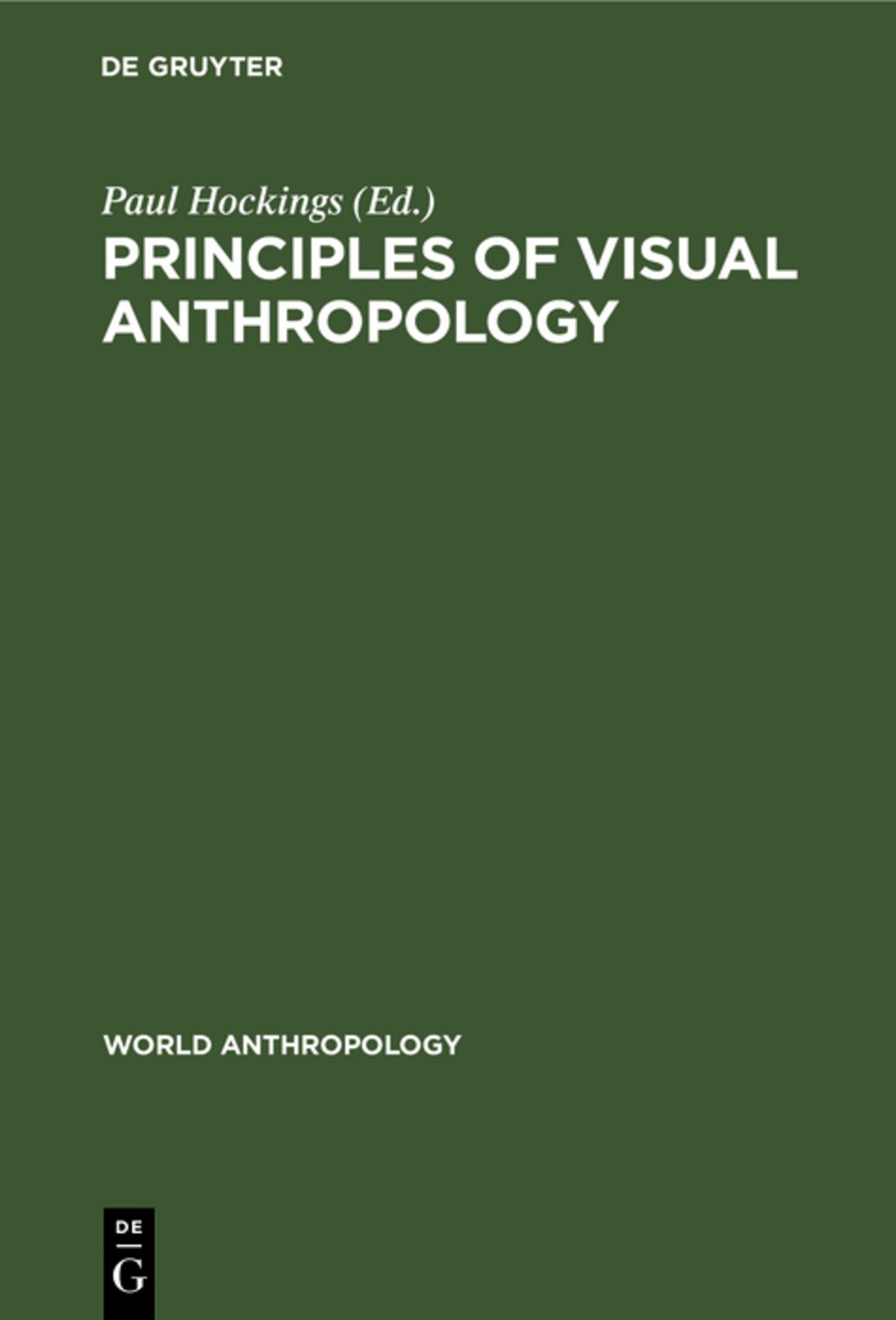 Principles of Visual Anthropology