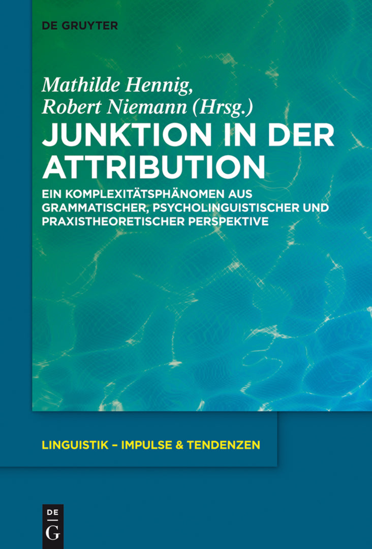 Cover image for Junktion in der Attribution ISBN 9783110414776