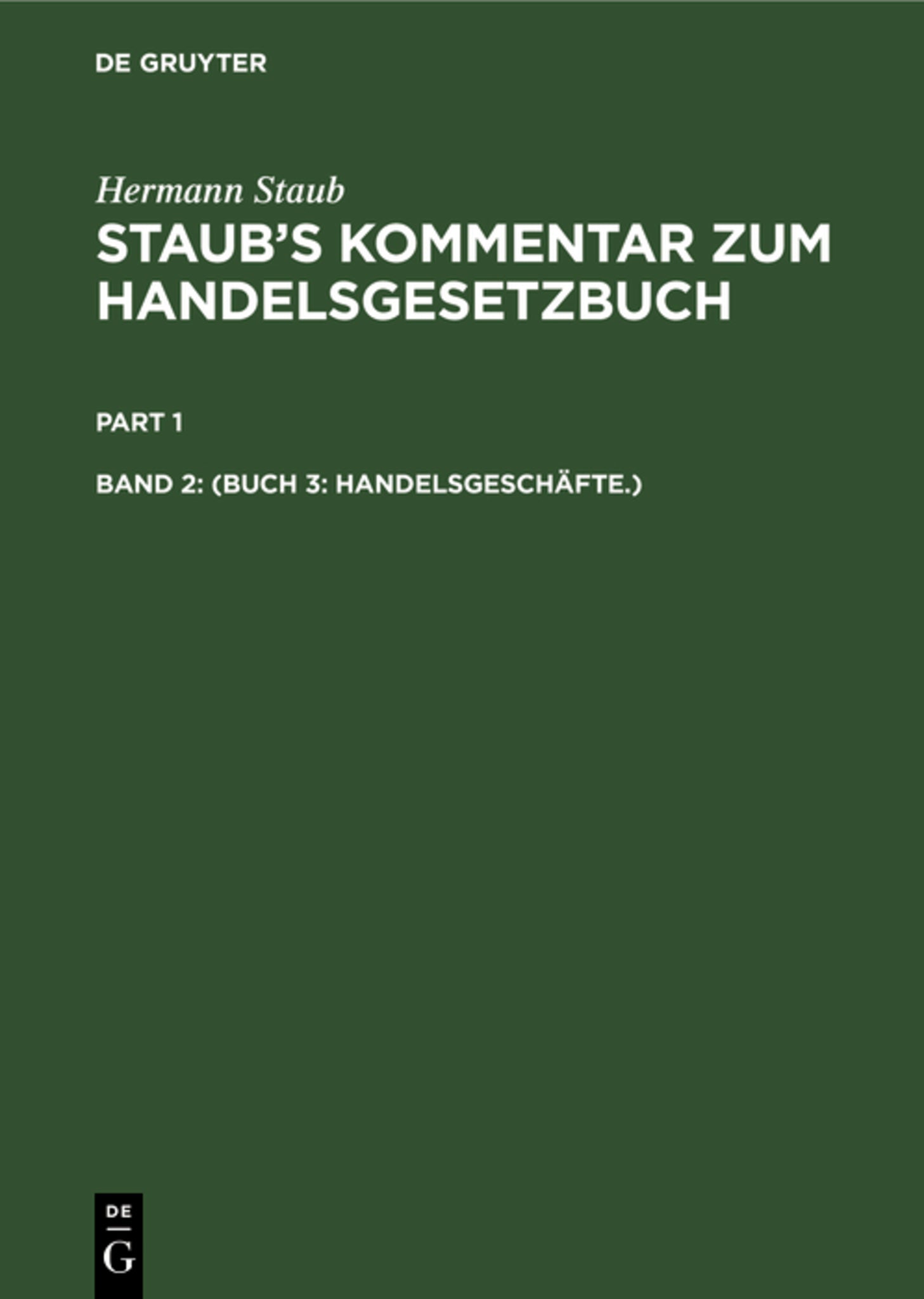 (Buch 3: Handelsgeschäfte.)