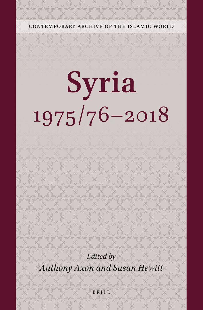 Cover image for Syria 1975/76-2018 ISBN 9789004368606