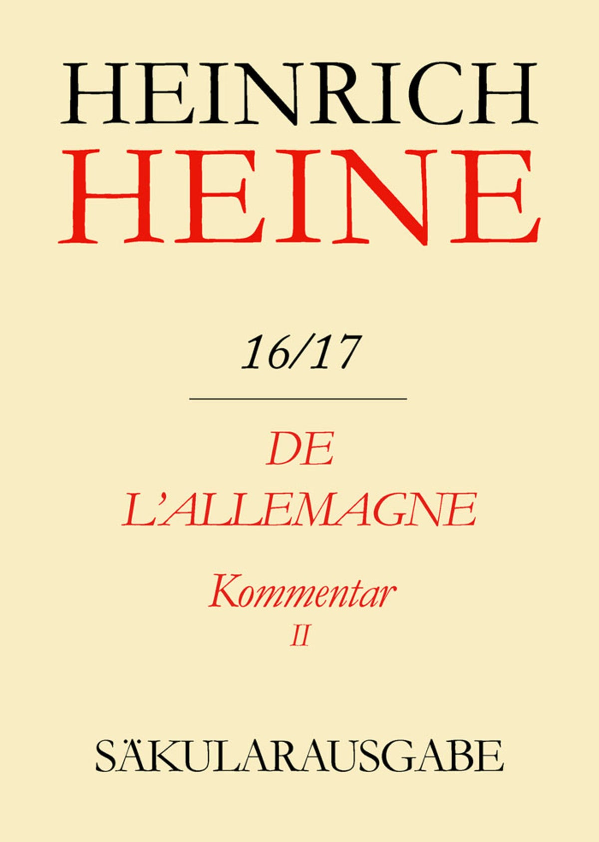 De l'Allemagne. Kommentar. Teilband II