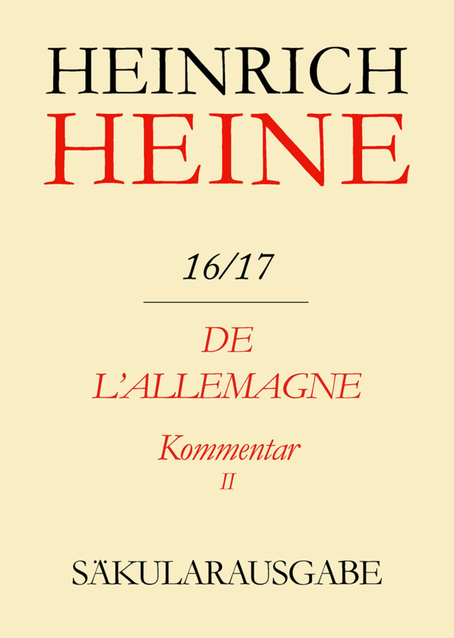 De l'Allemagne. Kommentar. Teilband II