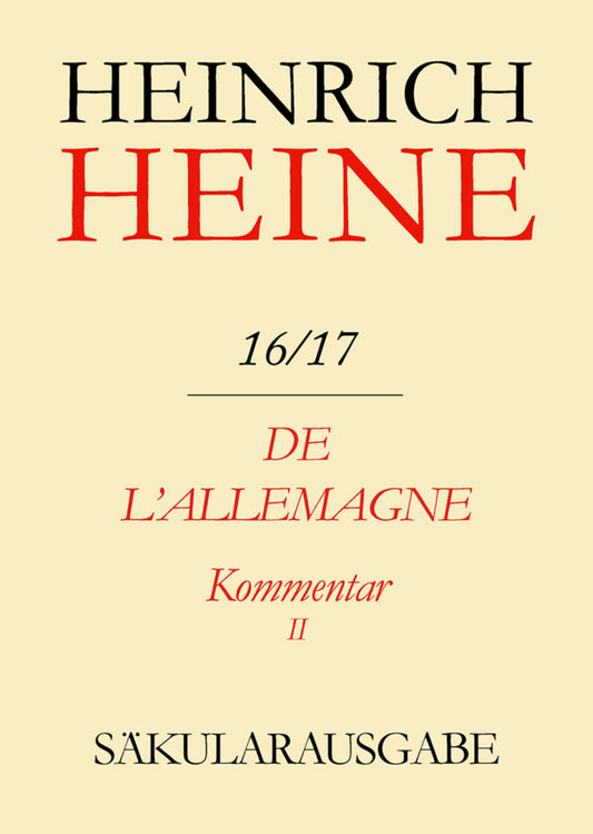 De l'Allemagne. Kommentar. Teilband II