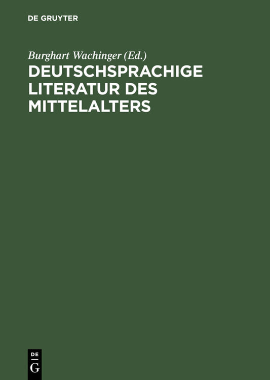 Deutschsprachige Literatur des Mittelalters