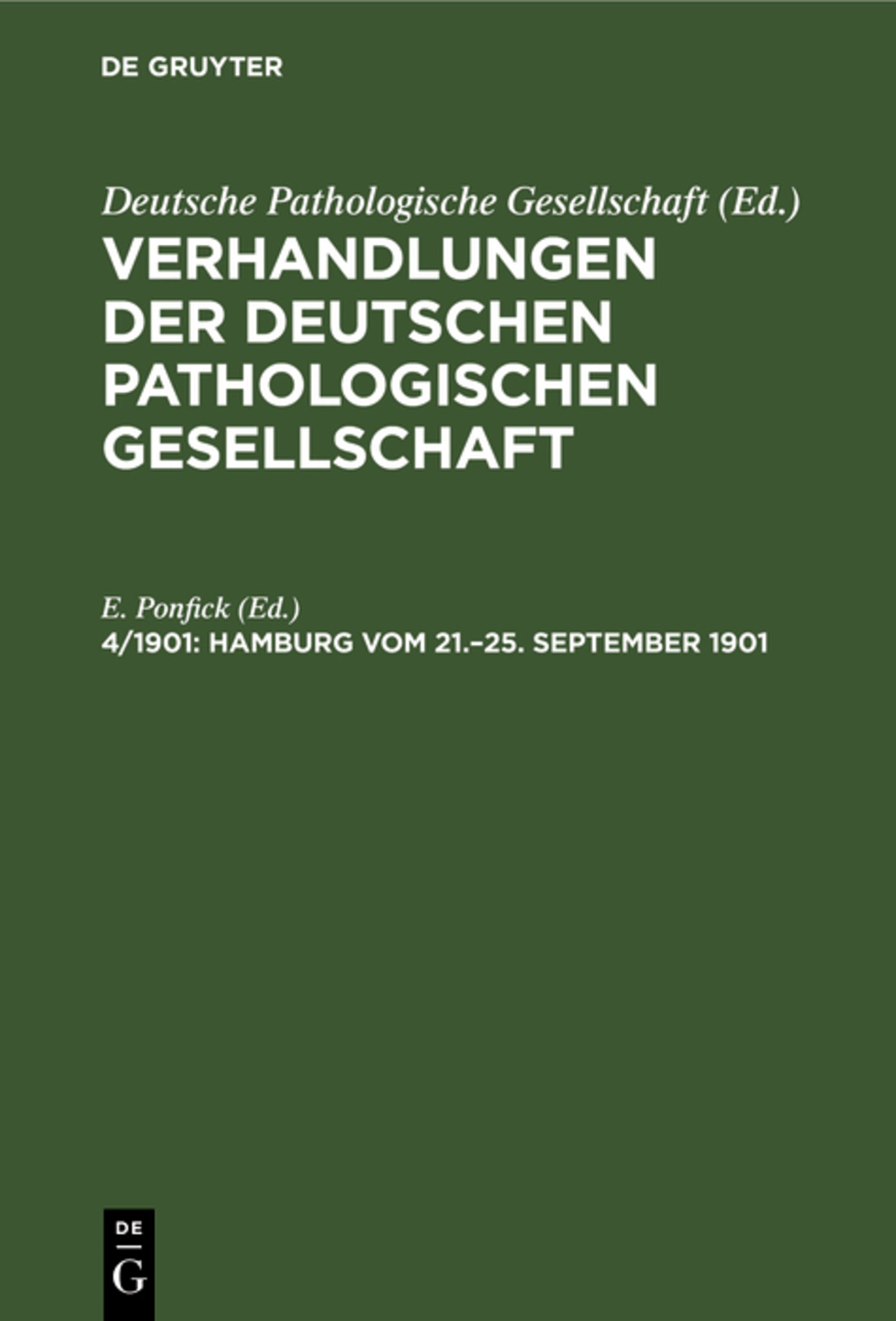 Hamburg vom 21.–25. September 1901