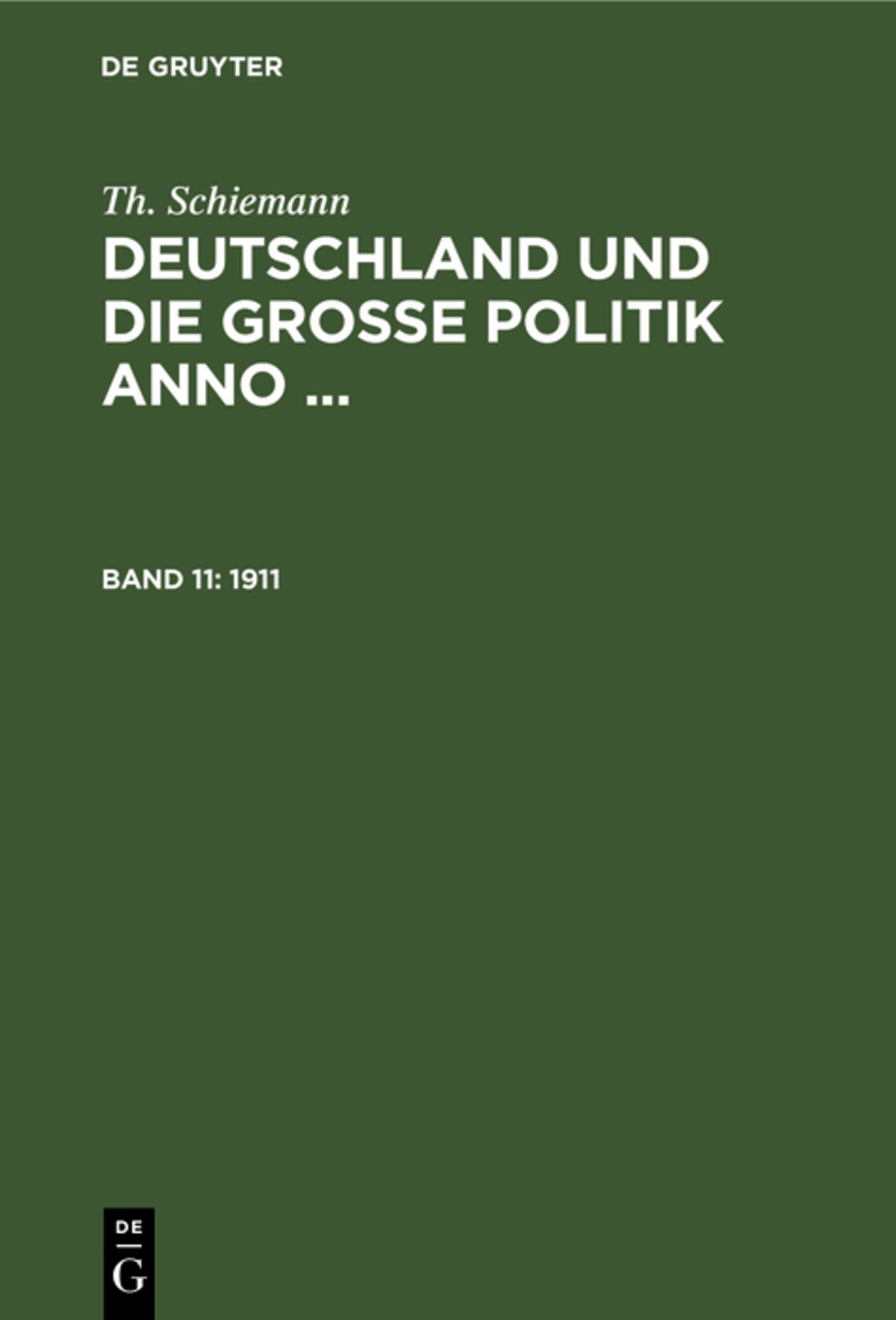 Cover image for 1911 ISBN 9783112375853