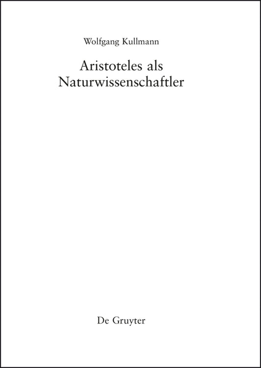 Aristoteles als Naturwissenschaftler