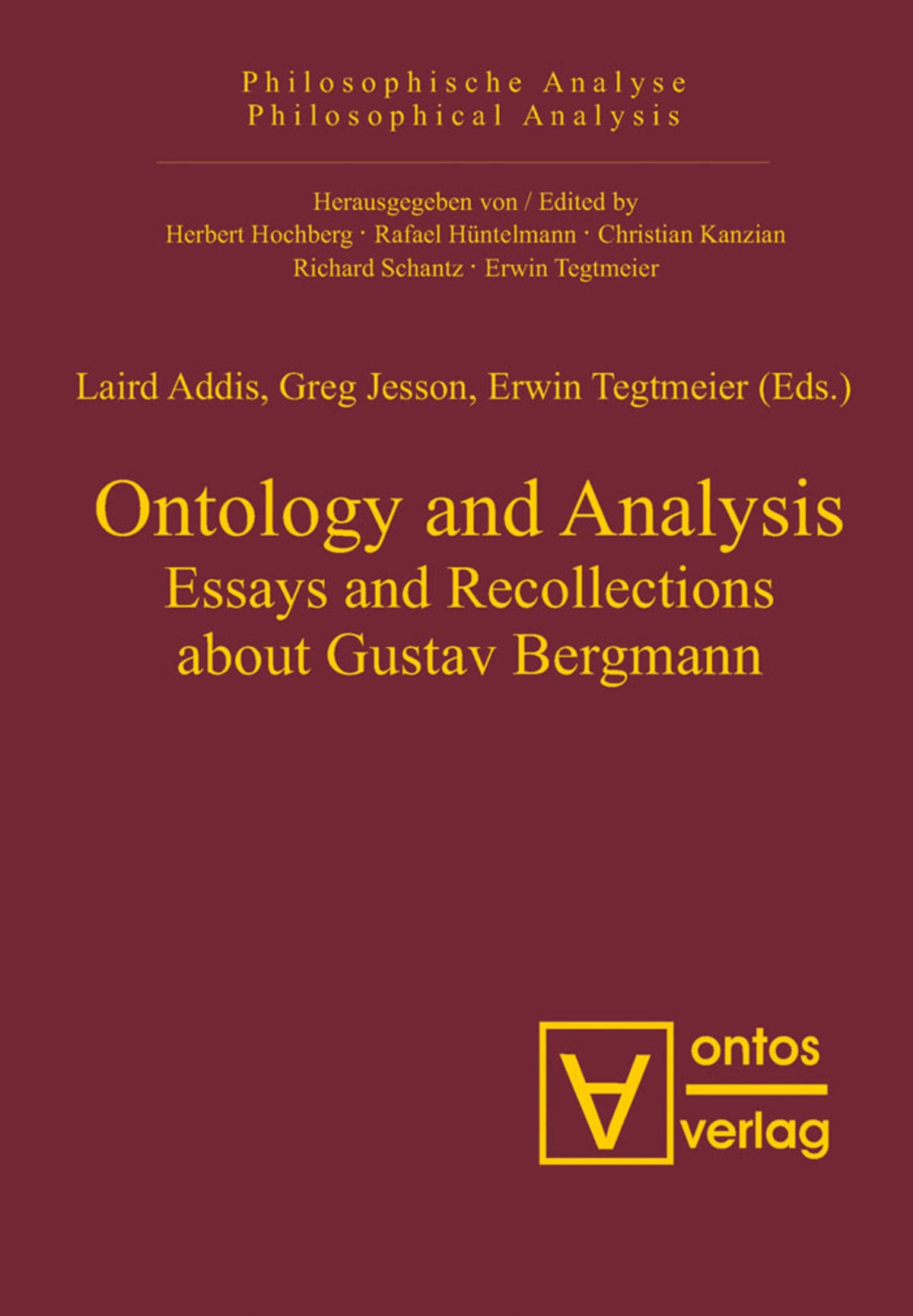 Cover image for Ontology and Analysis ISBN 9783110326666