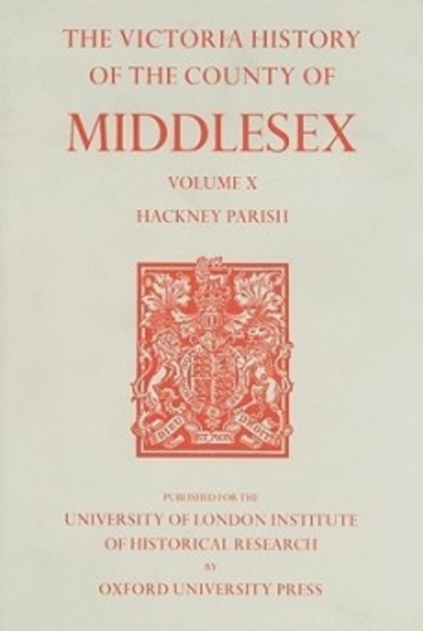Cover image for A History of the County of Middlesex ISBN 9780197227824