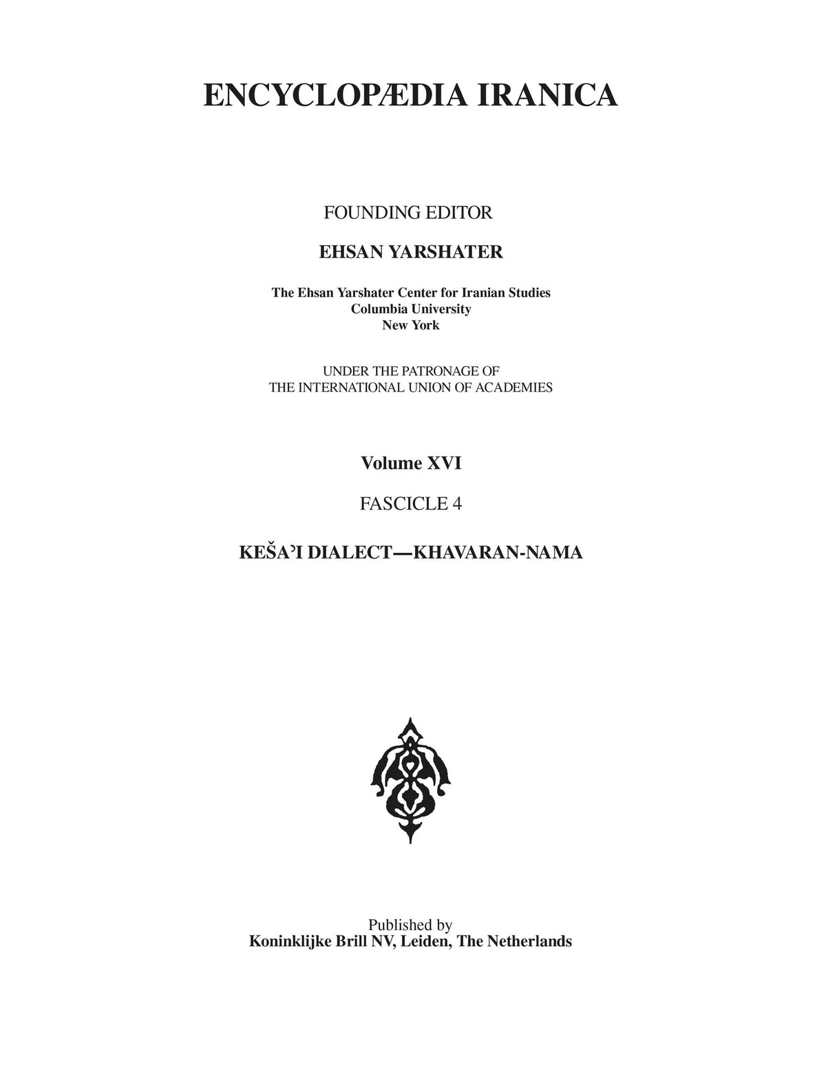 Encyclopaedia Iranica
